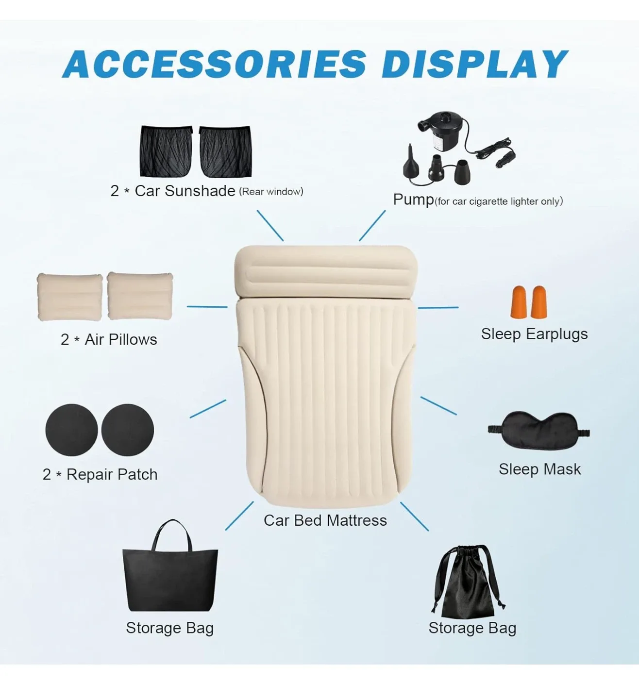 CIREMIV Car Inflatable Mattress - New! image indicator(2)