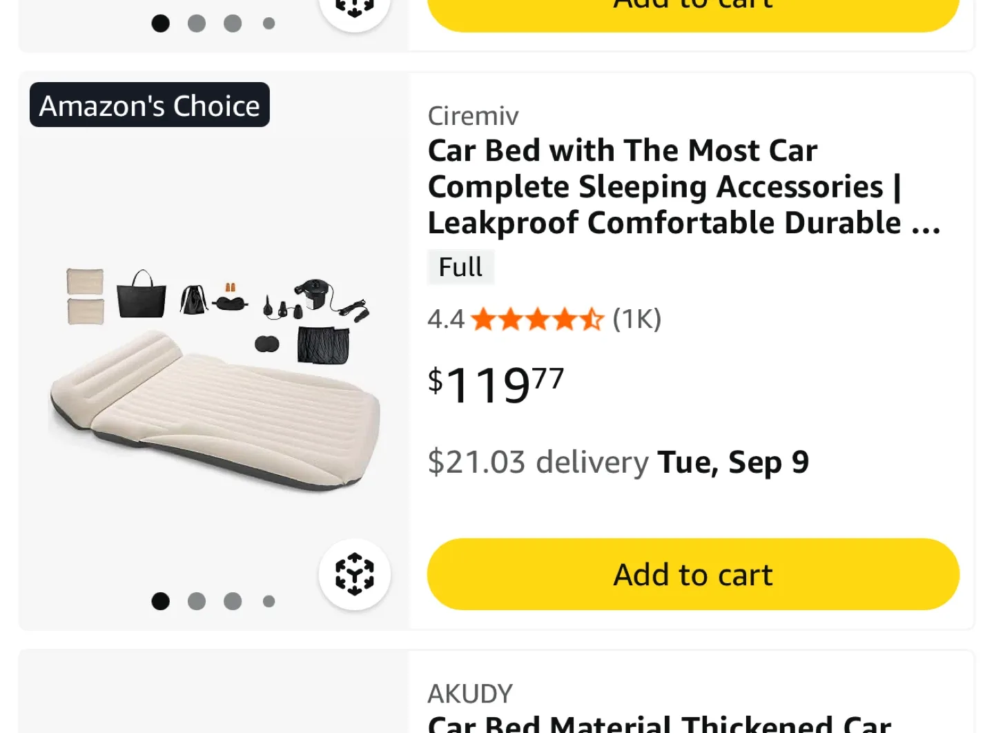 CIREMIV Car Inflatable Mattress - New! image indicator(9)