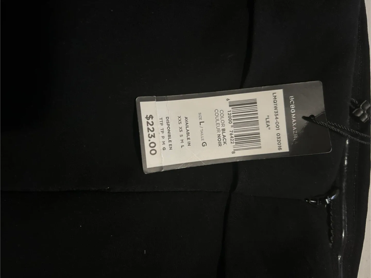 BCBGMAXAZRIA Black Lea Top - Size L image indicator(3)