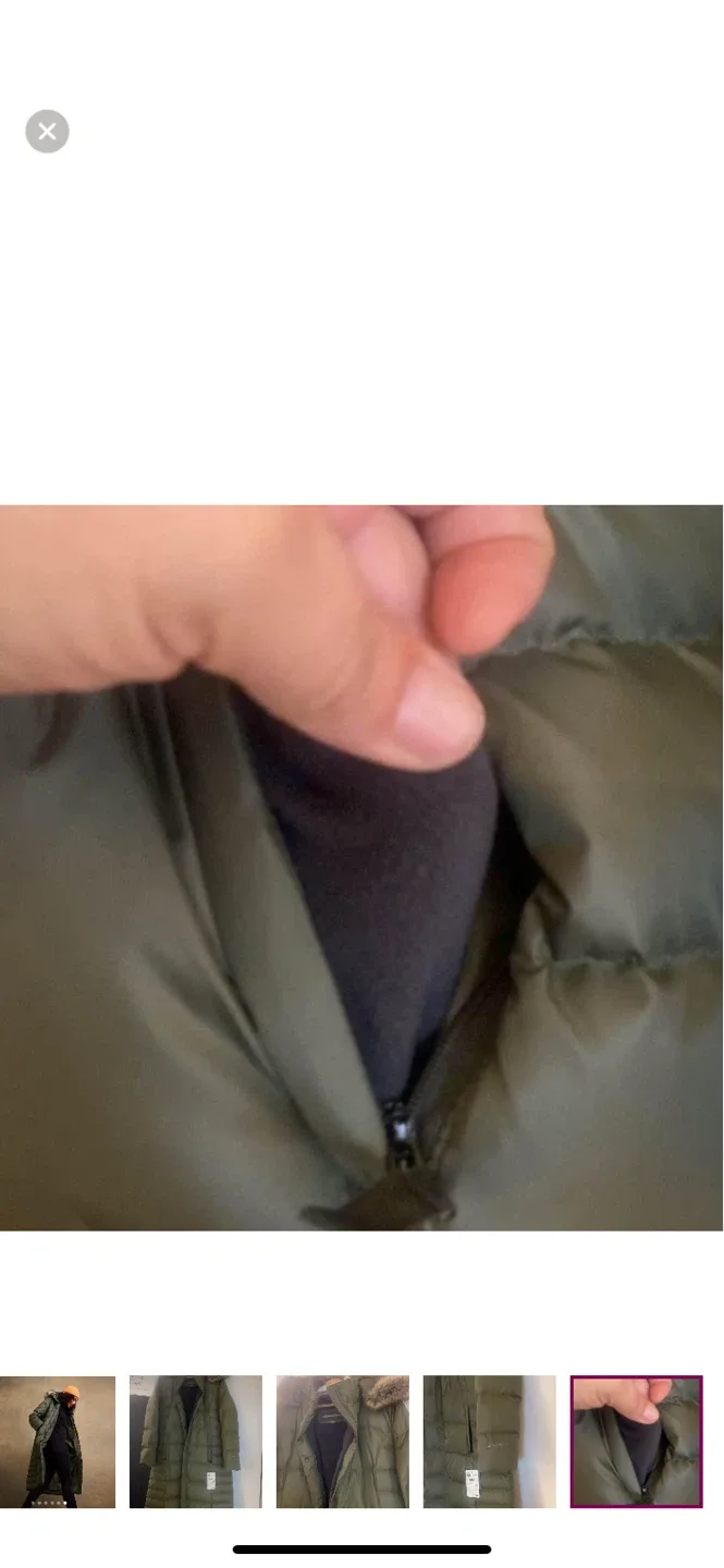 Eddie Baurer….. Down Puffer Coat, Olive Green image indicator(9)