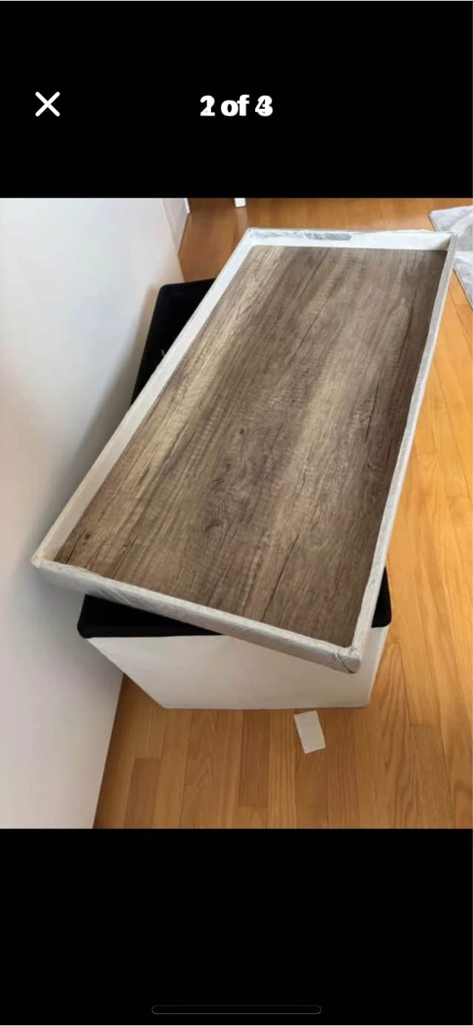 Storage Bench 30" Long Silver