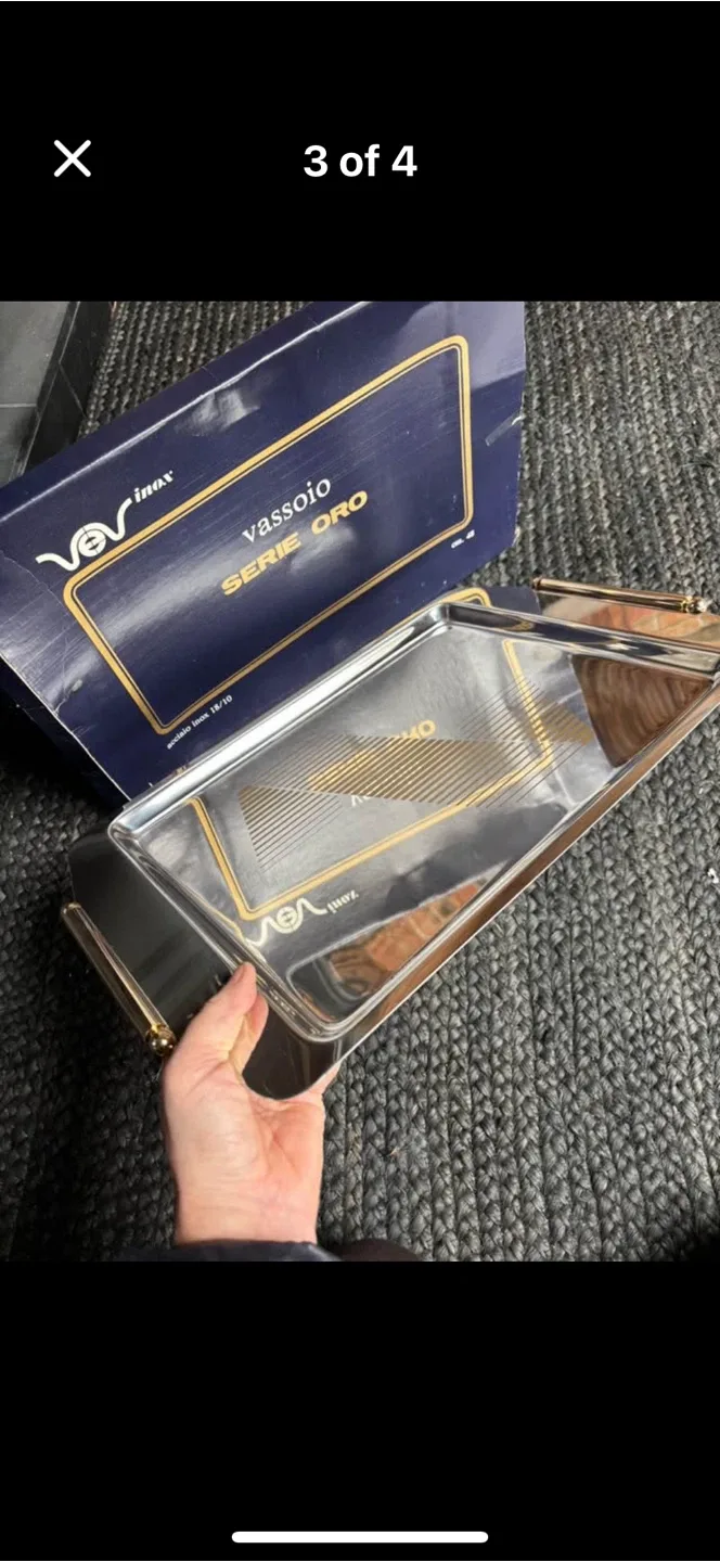 Trays NEW in box/Vev Inox Vassolo Serie Oro Tray image indicator(2)