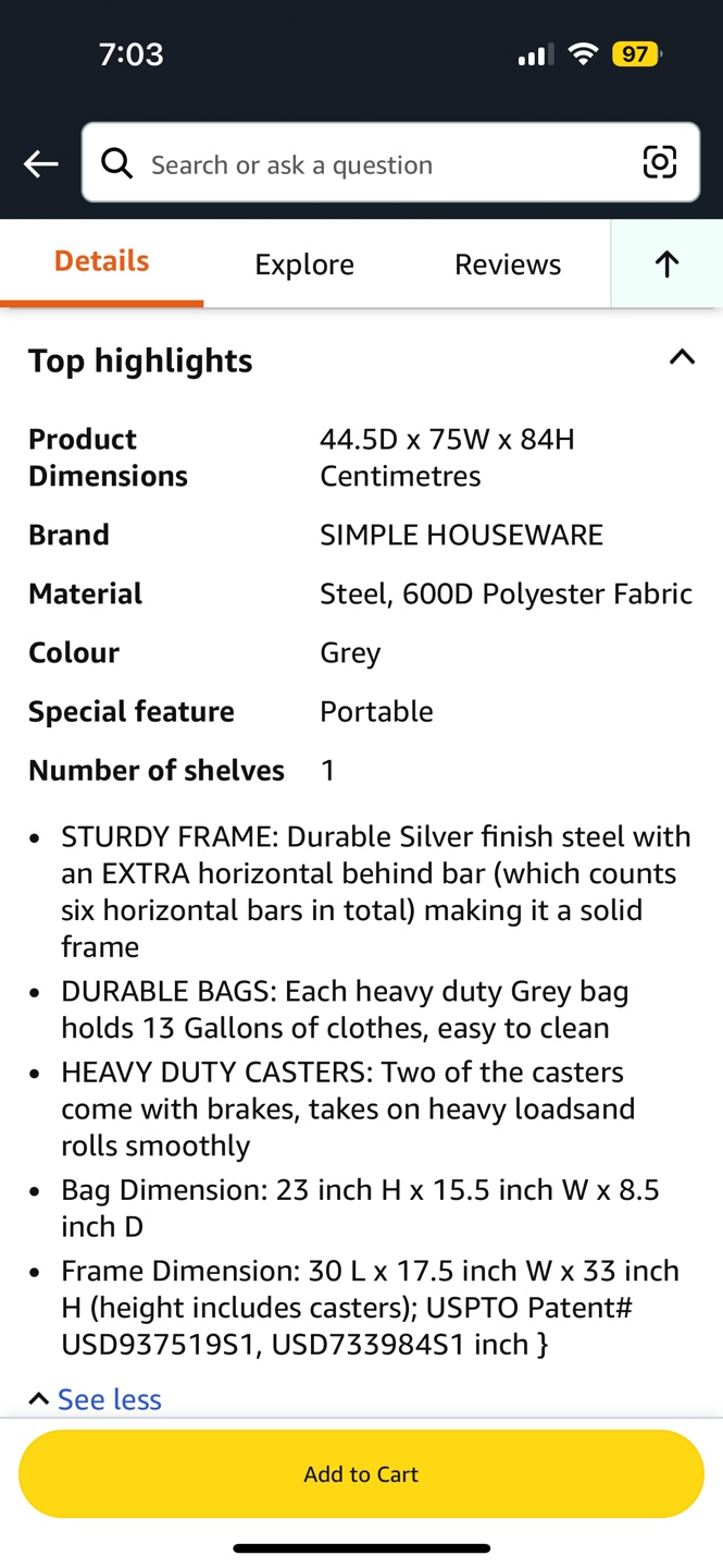 Laundry Baskets Cart - photo 2