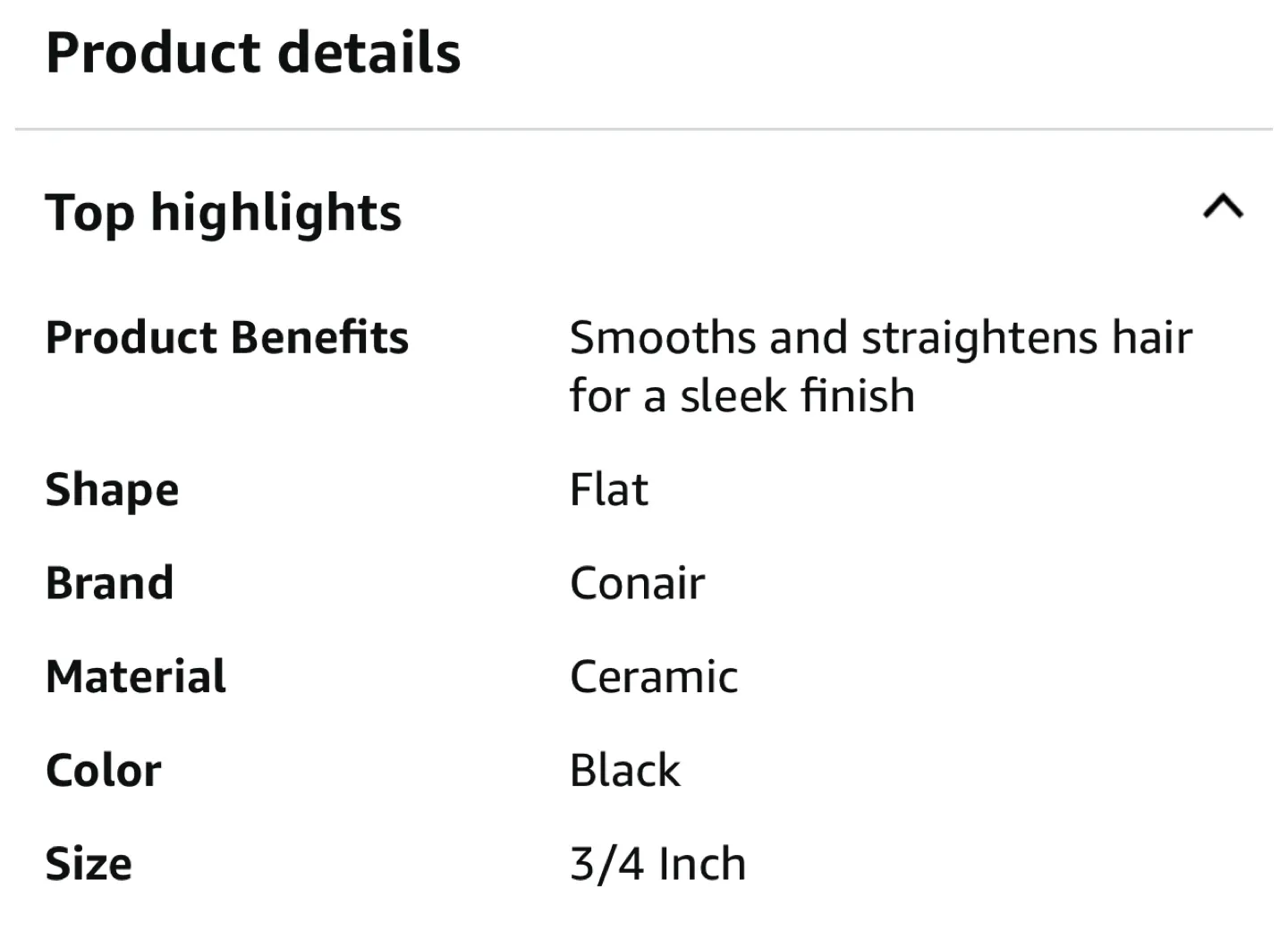 Conair 3/4 Inch Ceramic Flat Iron - Black image indicator(3)
