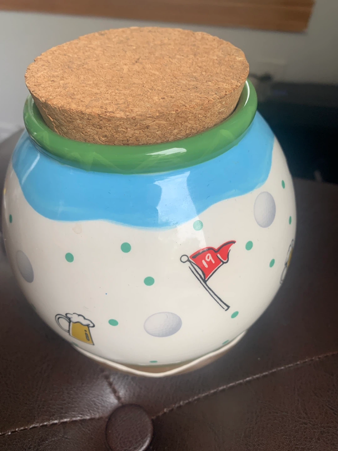 19th Hole Ceramic Jar with Cork Lid - photo 2
