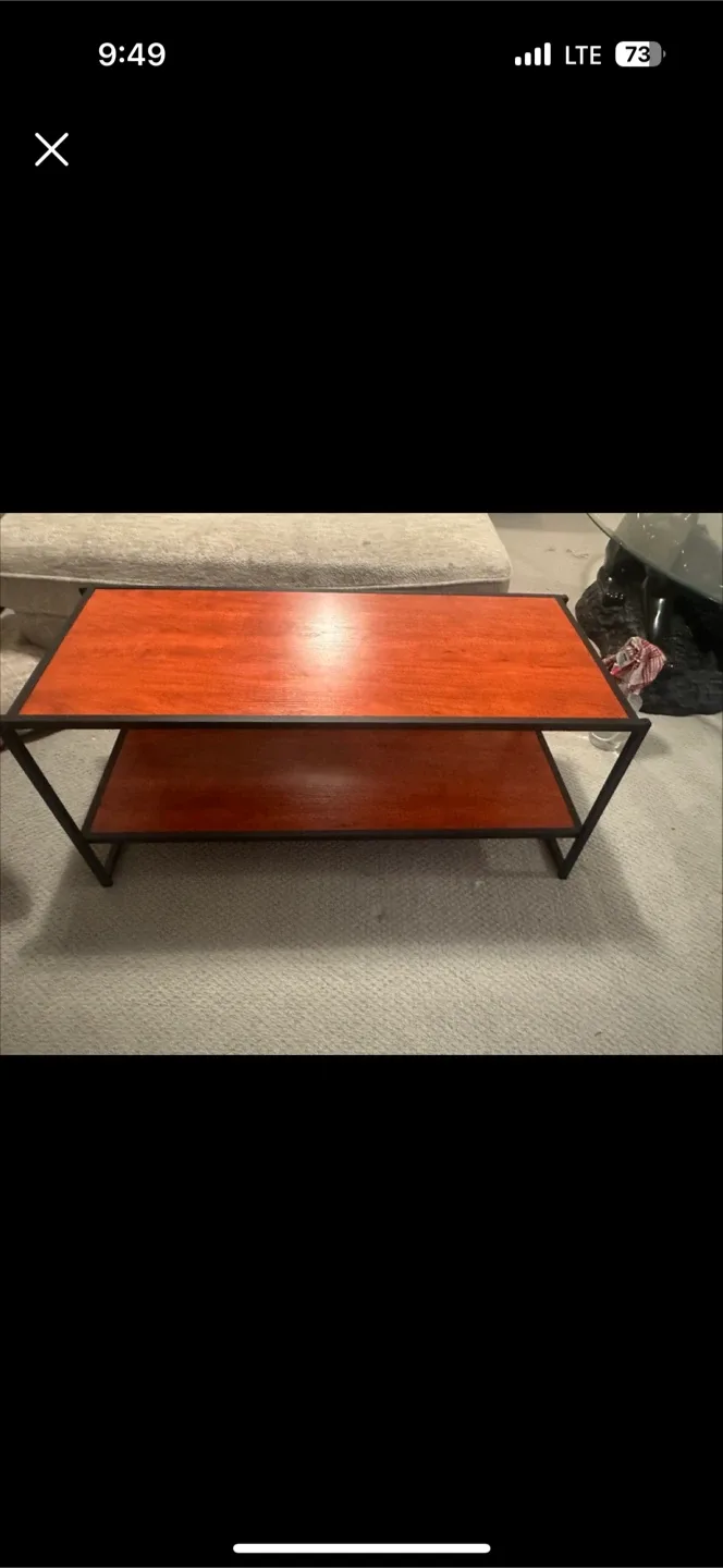 Wood and Metal Coffee Table thumbnail