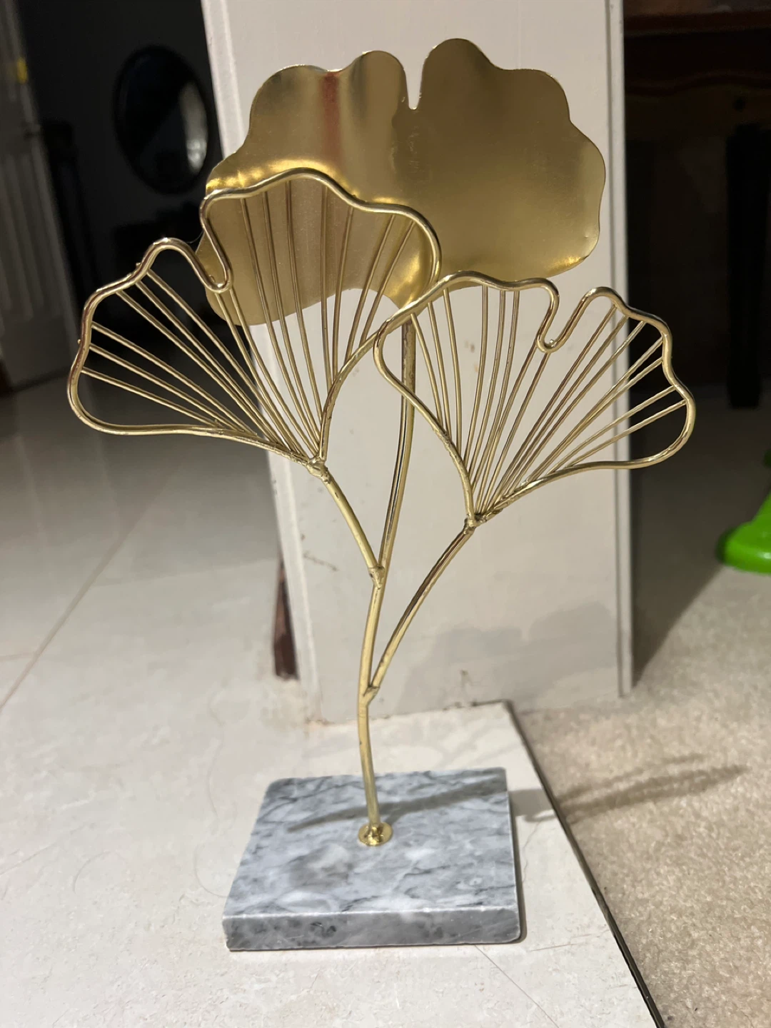 Gold Ginkgo Leaf Sculpture