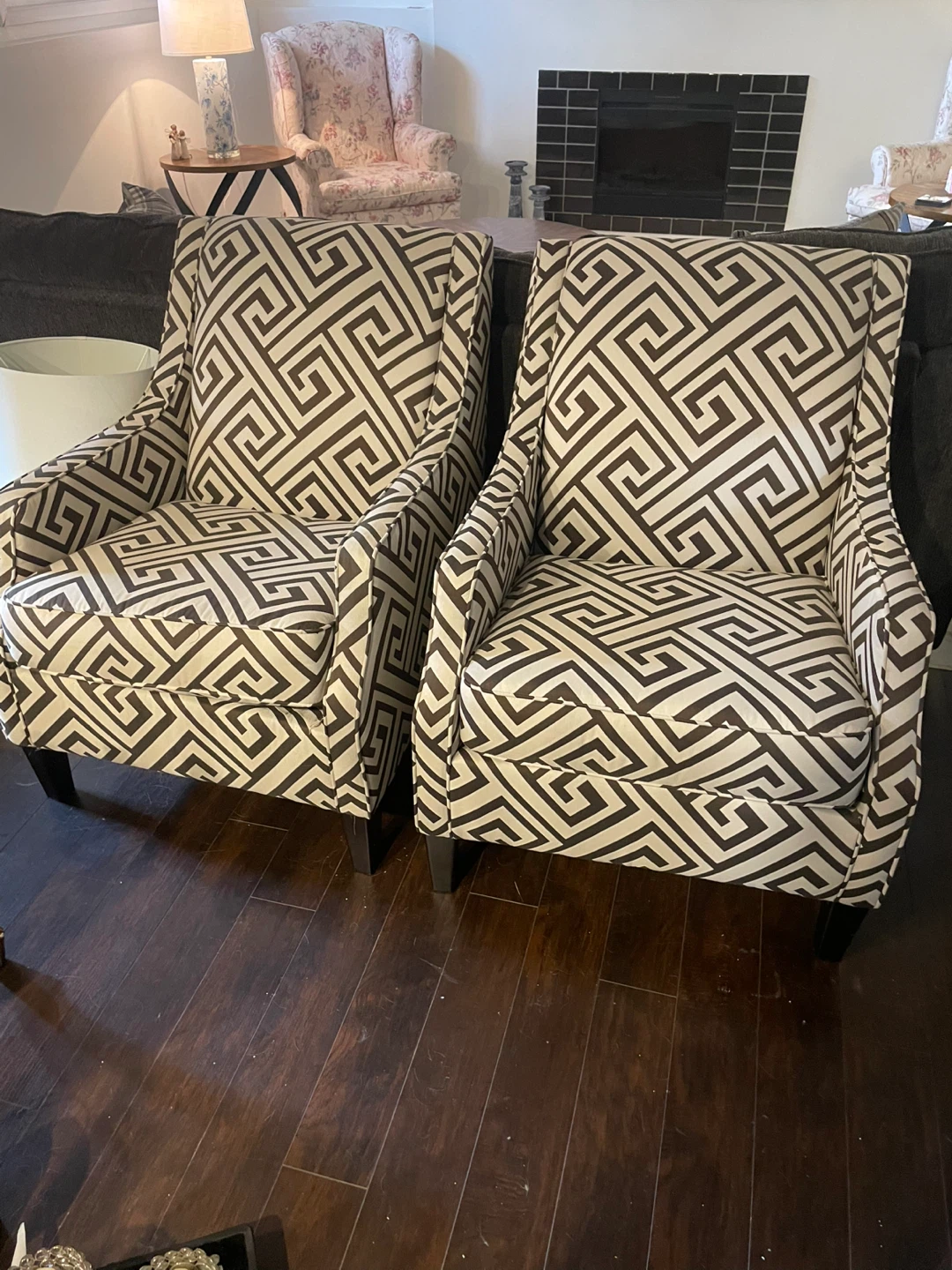 Patterned Armchairs - Set of 2