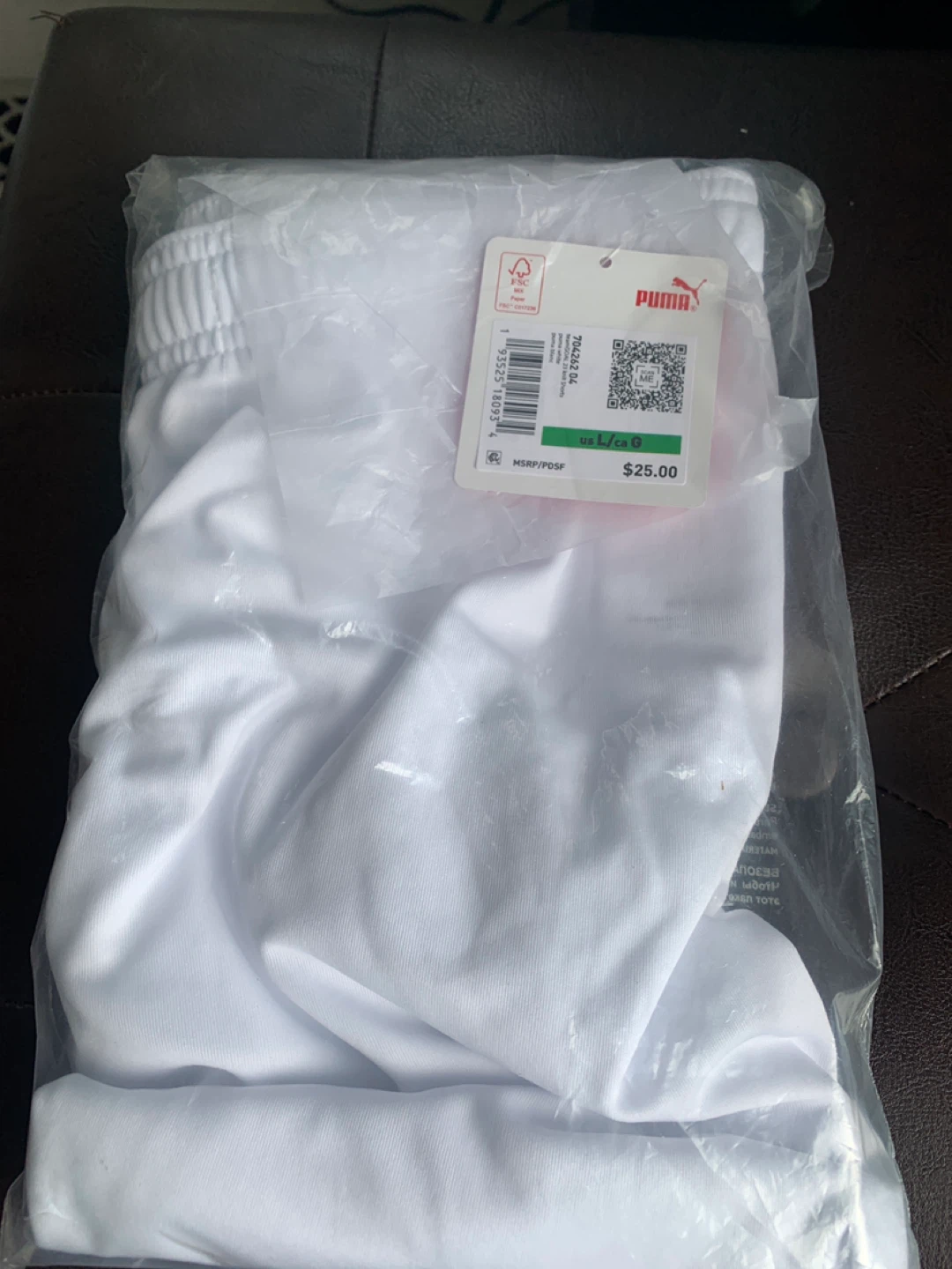 Puma White Shorts - Size L (New) unisex