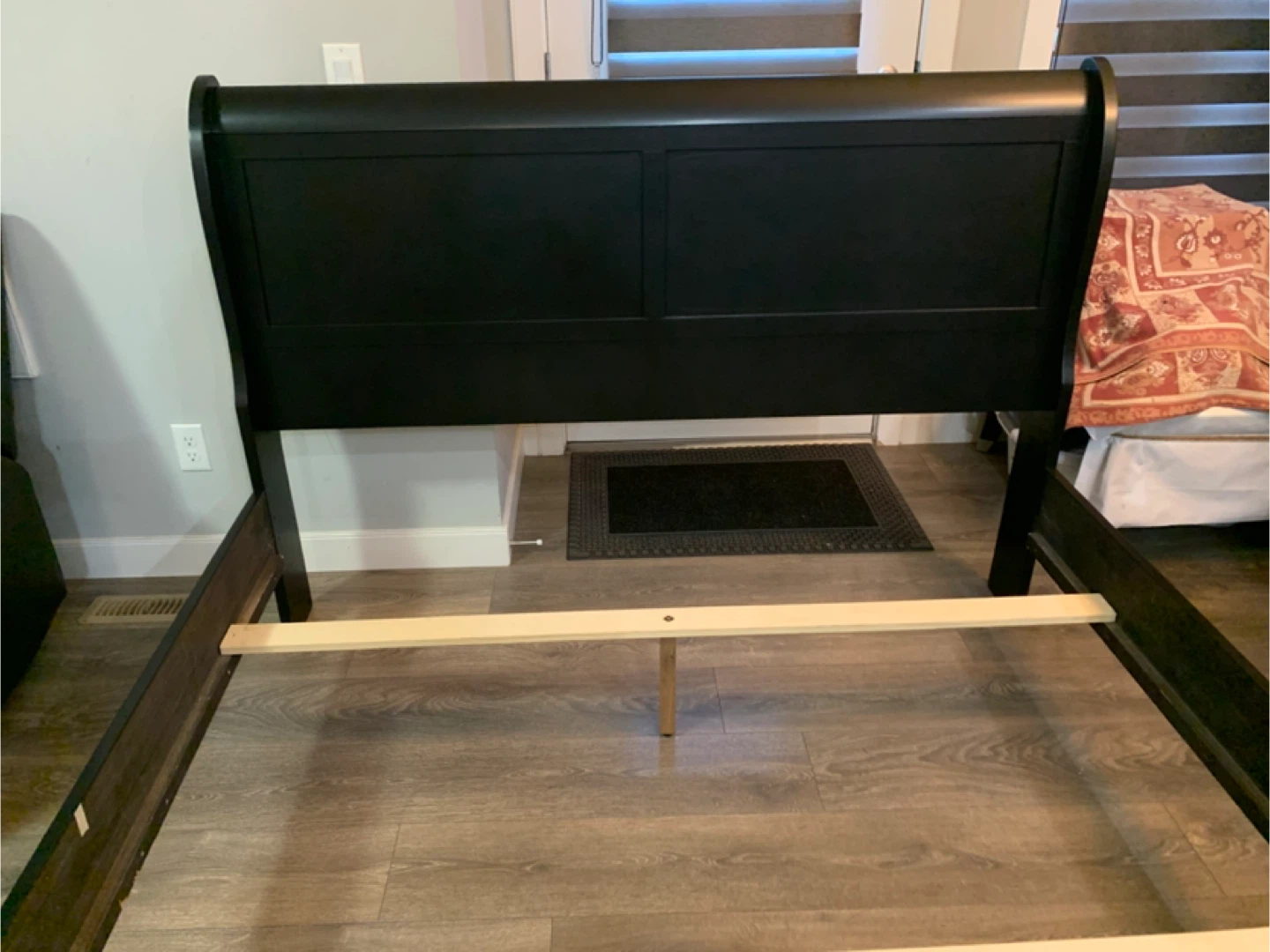Black Sleigh queen Bed Frame - photo 2