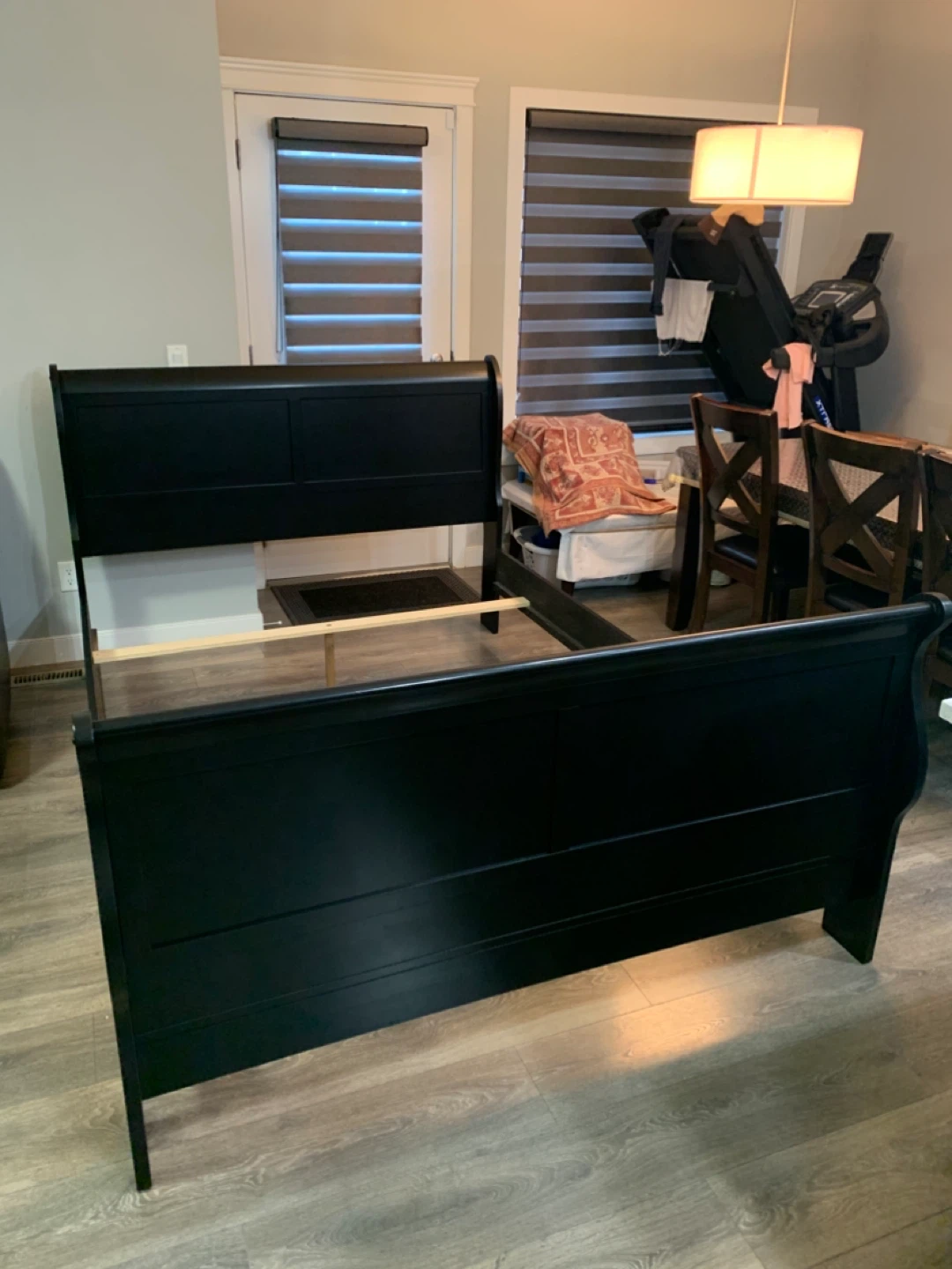 Black Sleigh queen Bed Frame - photo 4