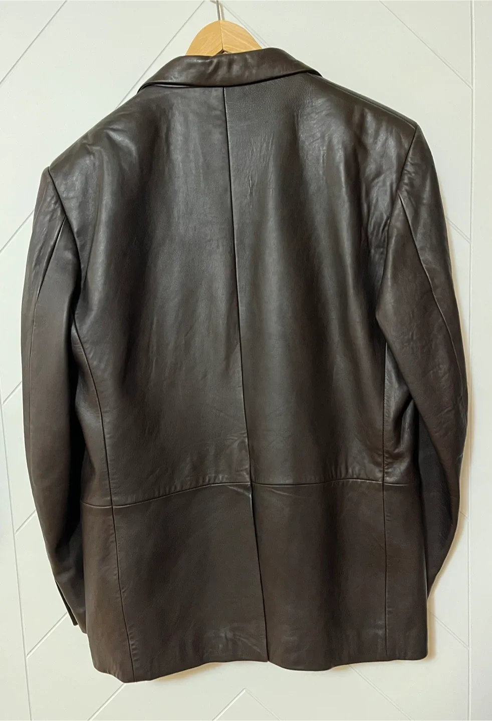 Banana Republic Leather Blazer Jacket Men Size L image indicator(8)