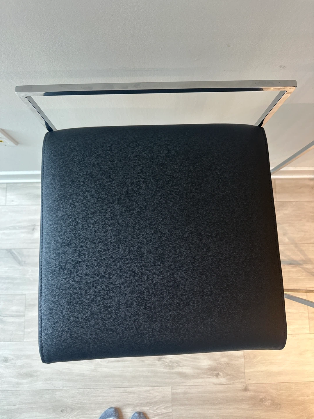 Set of 2 Black & Silver Bar Stools - photo 2