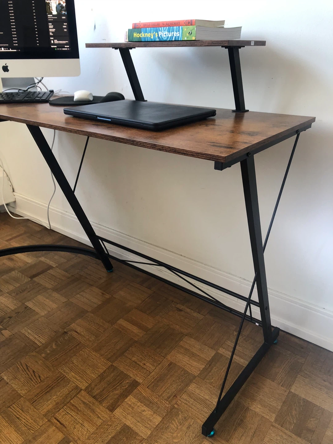 L-Shaped Corner Desk with Shelf - photo 5