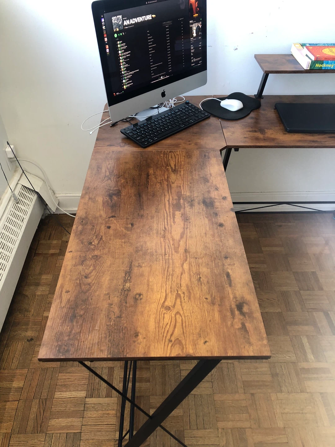 L-Shaped Corner Desk with Shelf - photo 4