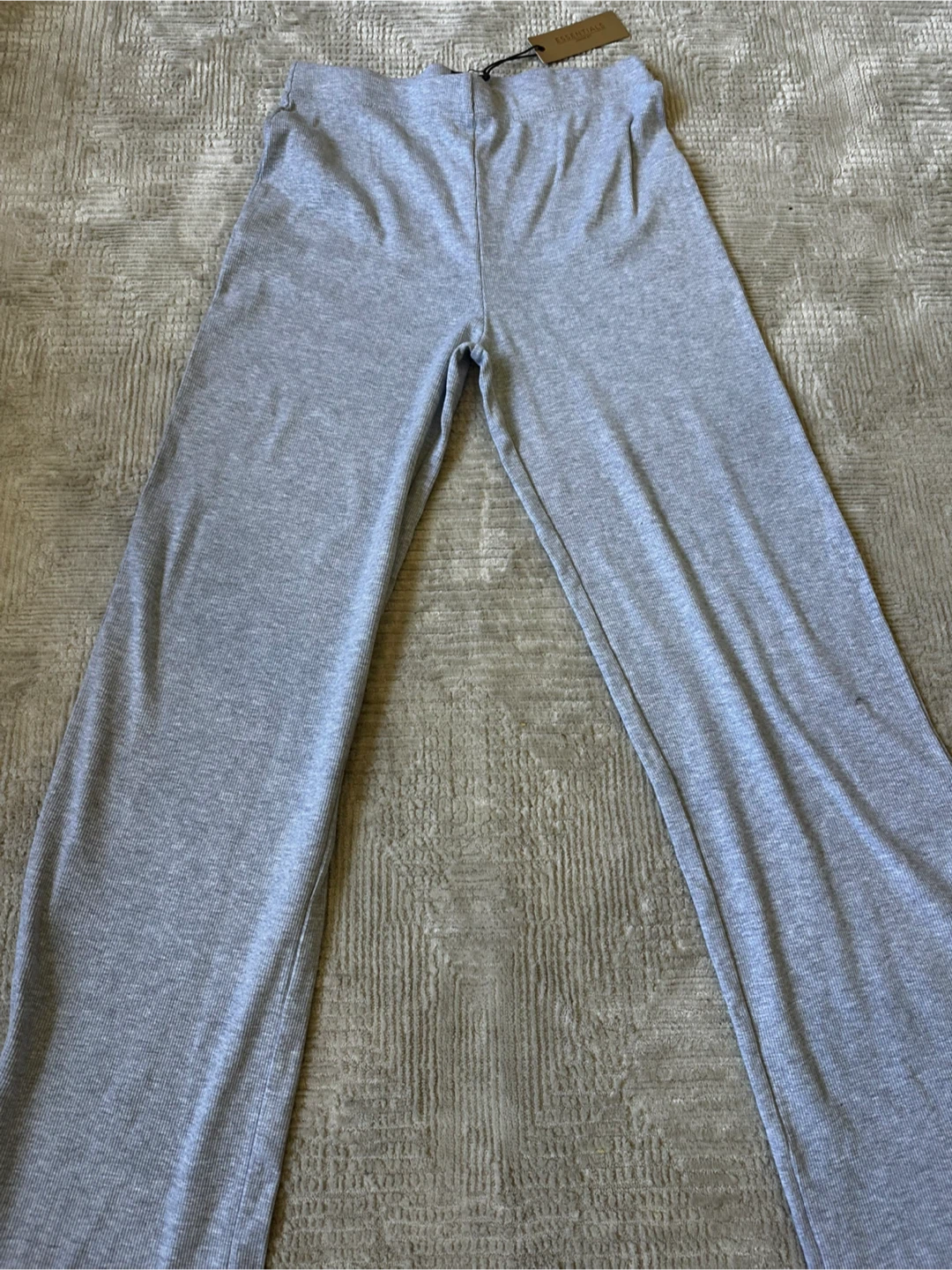 New F21 Essentials Grey Ribbed Knit Pants - photo 2