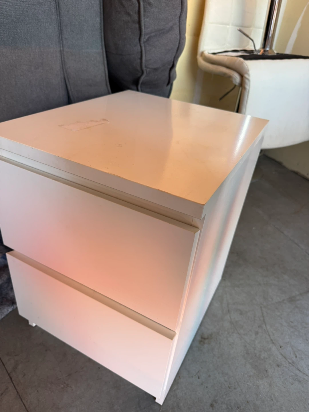 IKEA MALM double sized Bed Frame and side table - photo 3