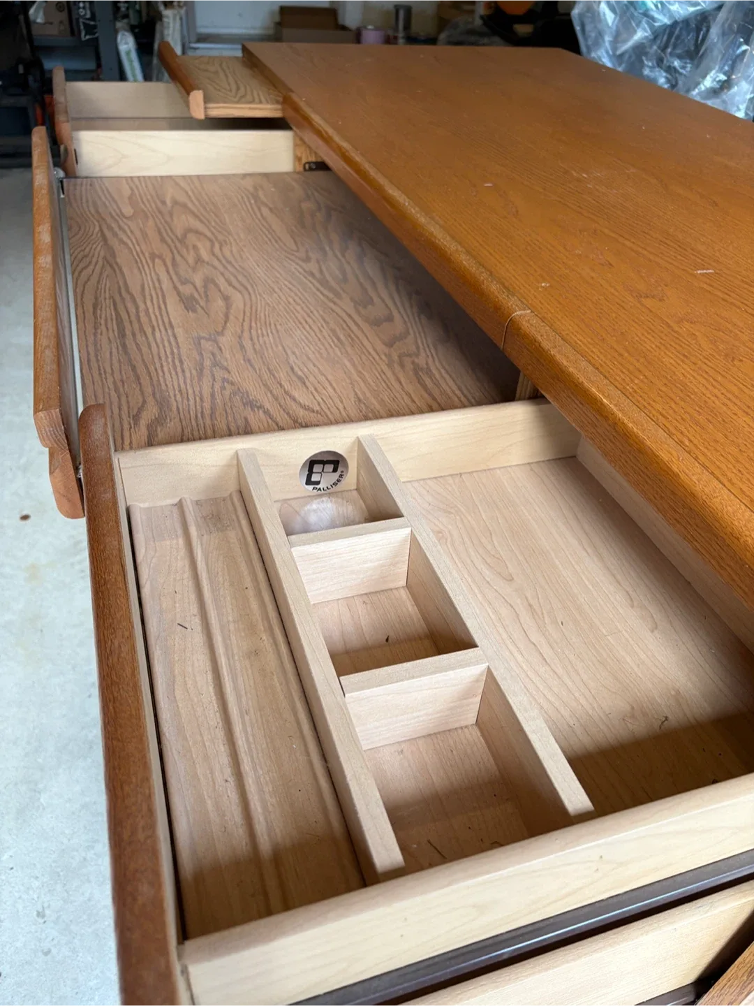 Wooden Office Desk with Drawers image indicator(3)