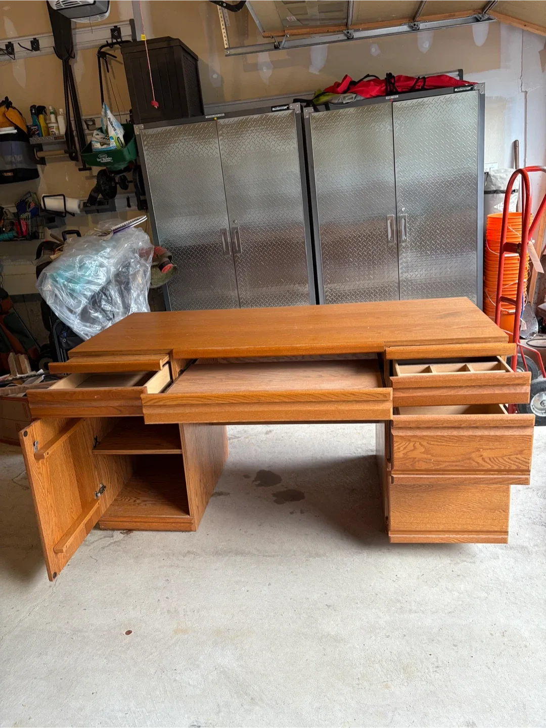 Wooden Office Desk with Drawers image indicator(2)