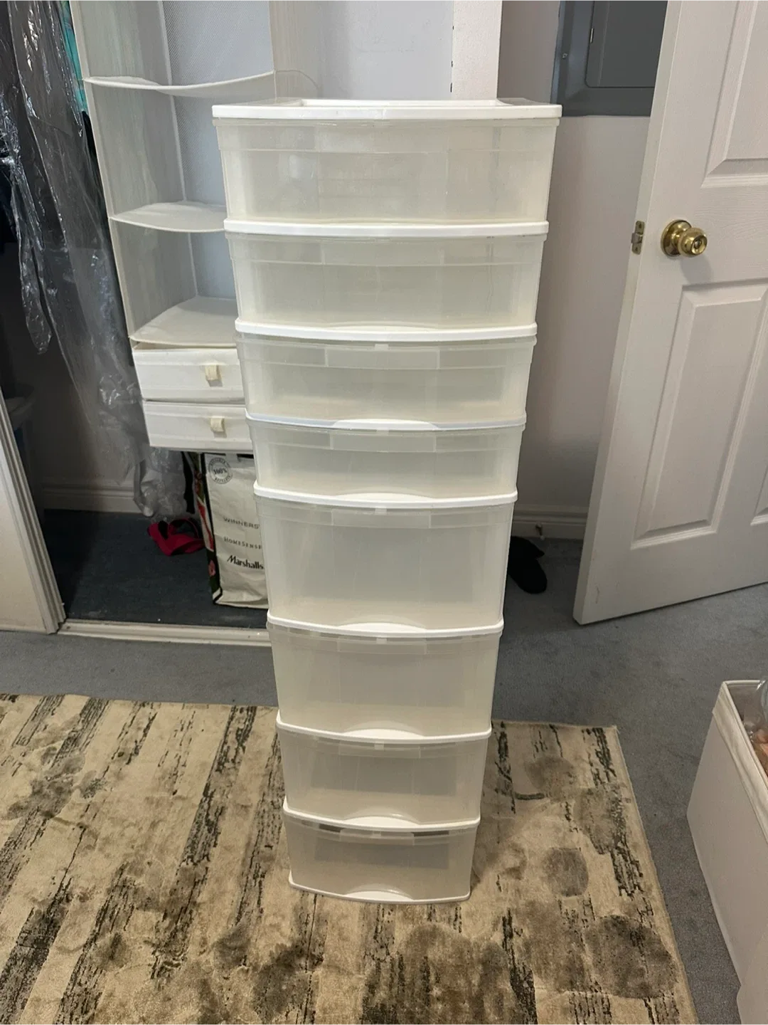 Tall Plastic 8-Drawer Storage Tower thumbnail