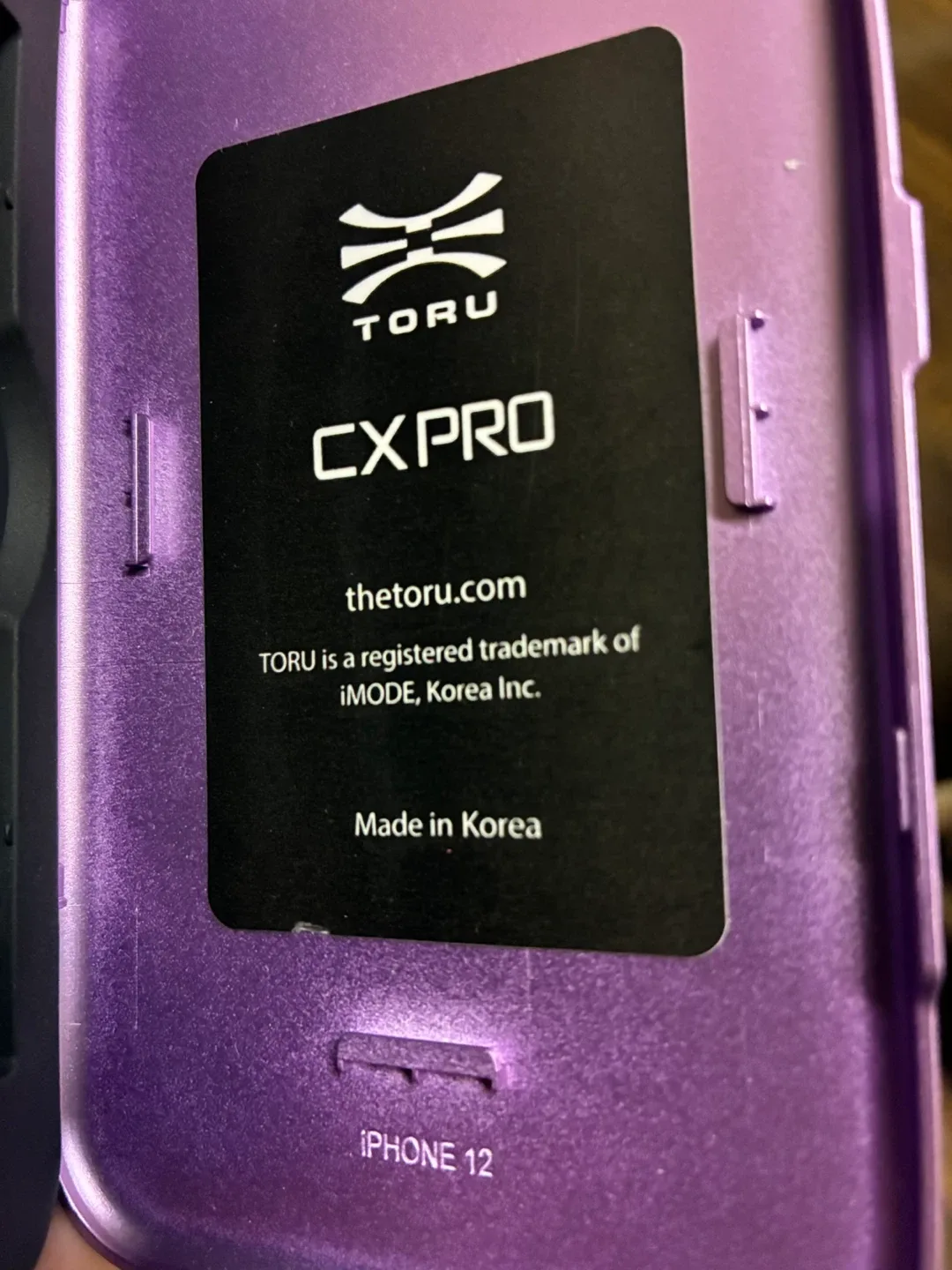 TORU CX PRO iPhone 12 Case - Black/Purple image indicator(4)