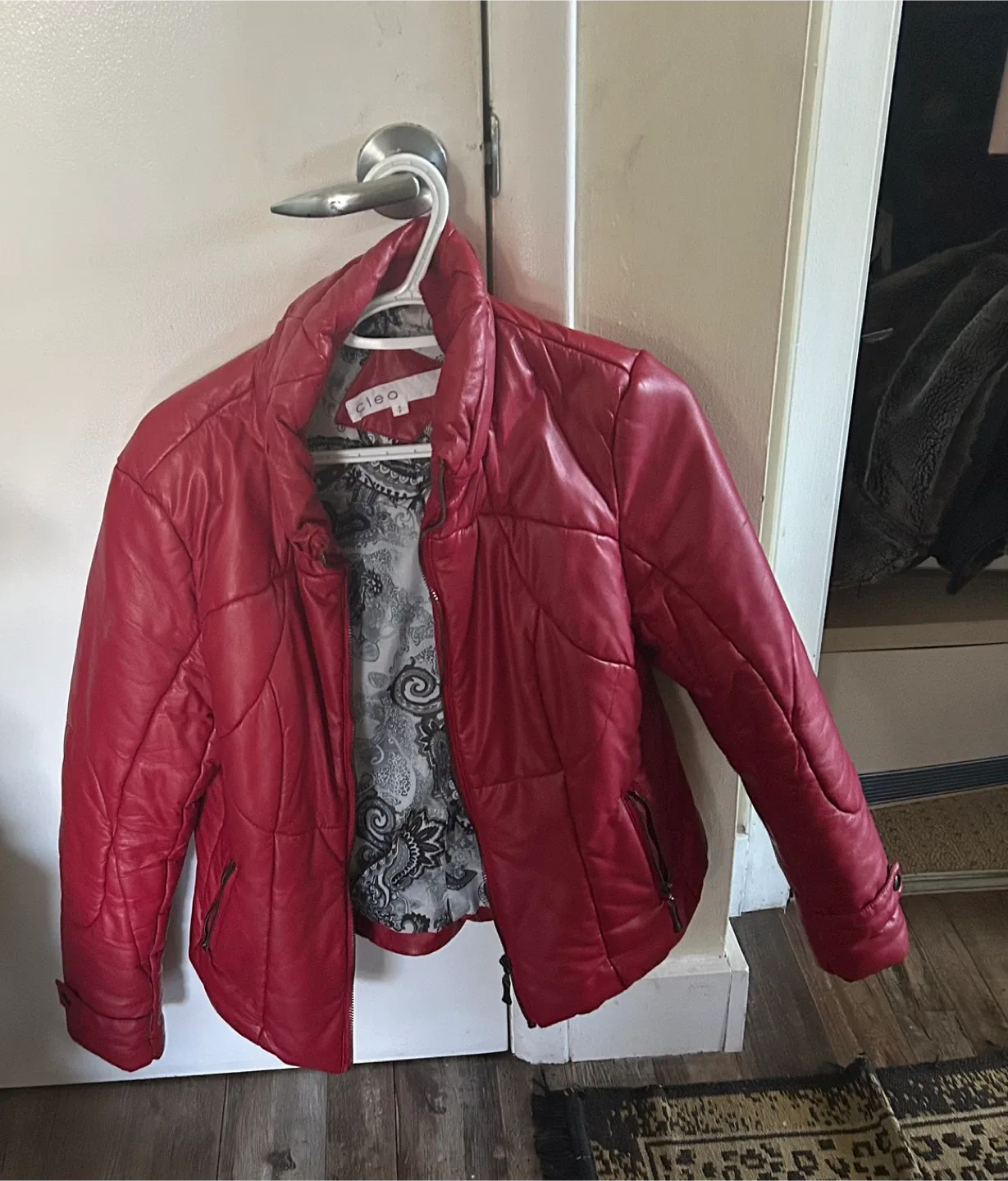 Cleo Red Puffer Jacket thumbnail