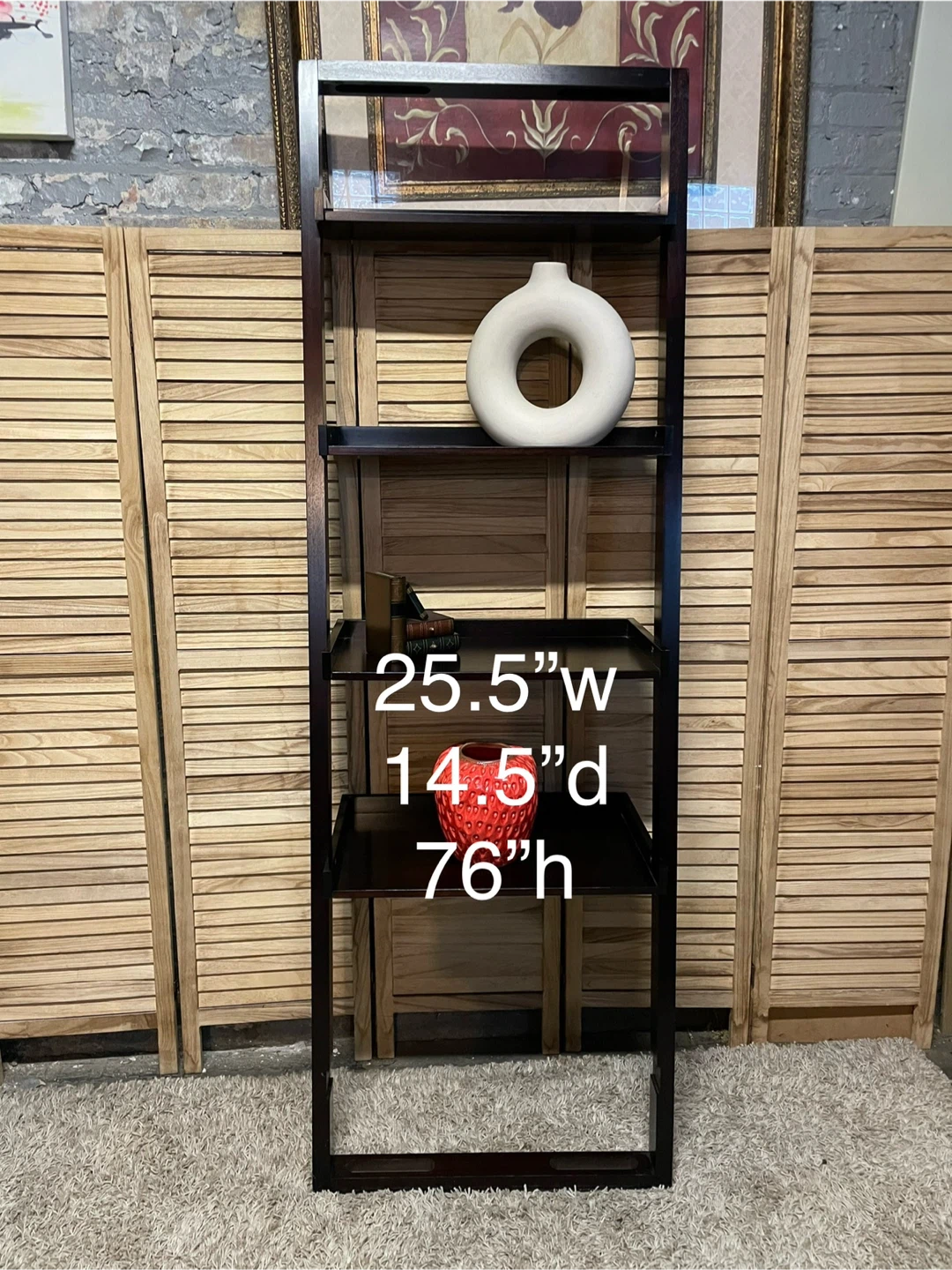 Crate & Barrel Leaning  Shelf - photo 4