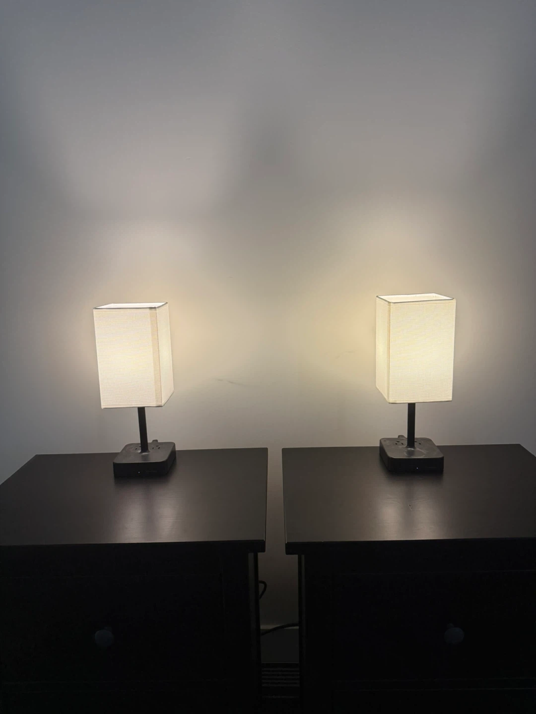 Pair of bedside lamps