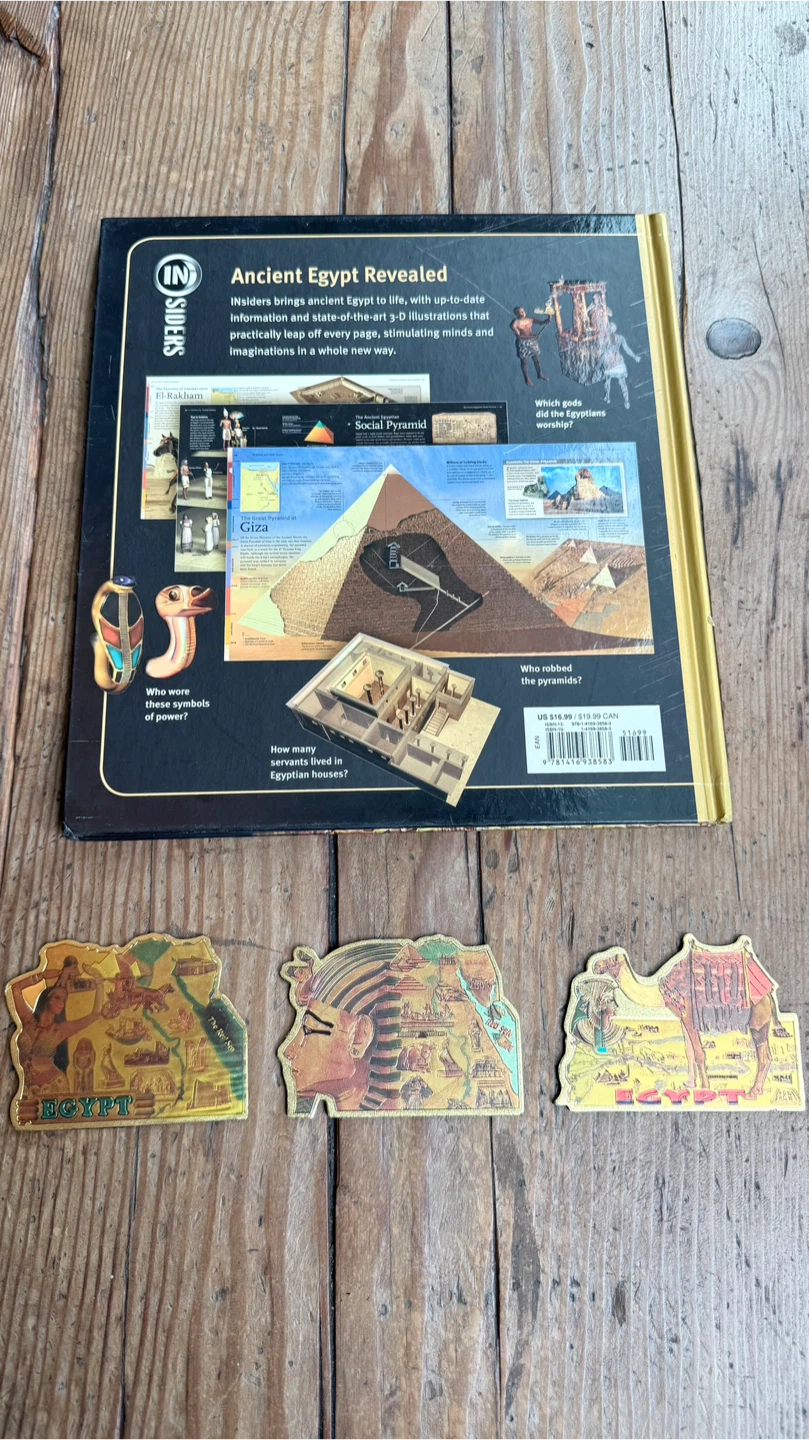 Ancient Egypt Revealed Book & 3 metallic magnets set - photo 2
