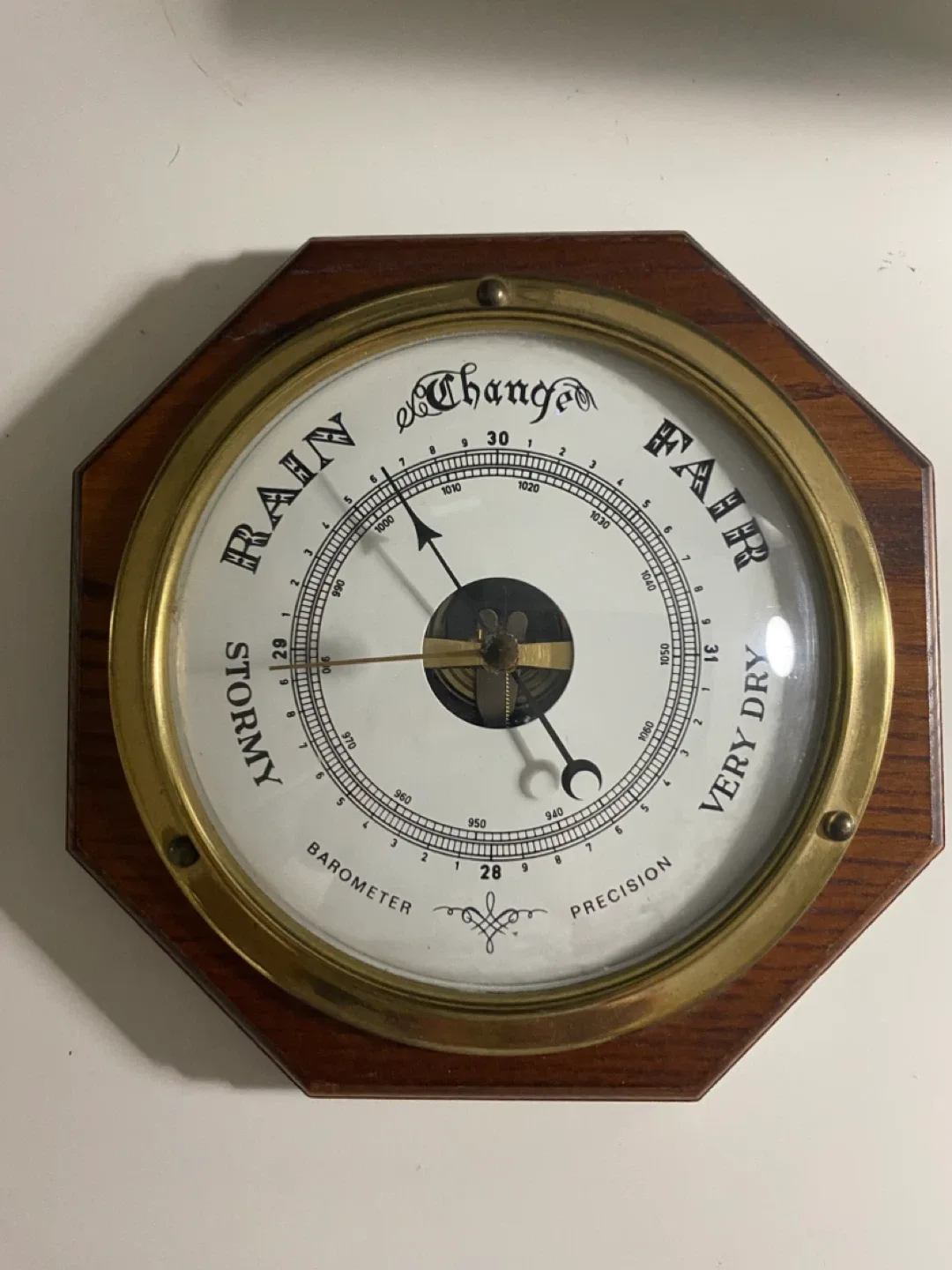 Vintage Precision Barometer 8 x 8 inches thumbnail