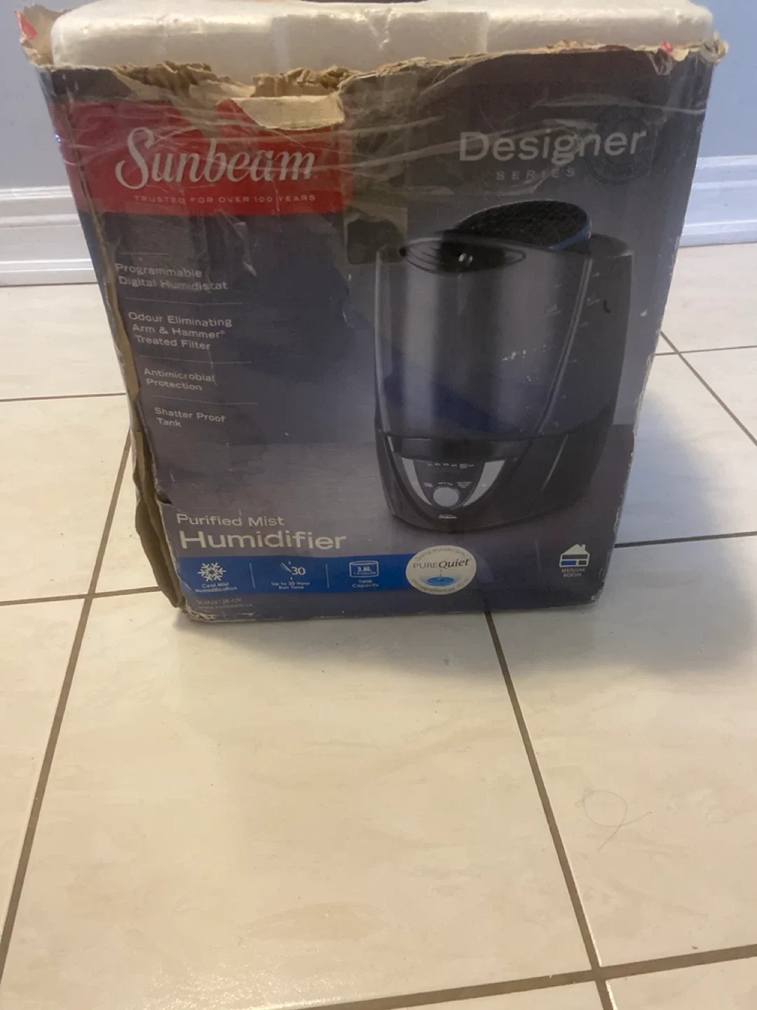 Sunbeam Designer Series Purified Mist Humidifier image indicator(4)