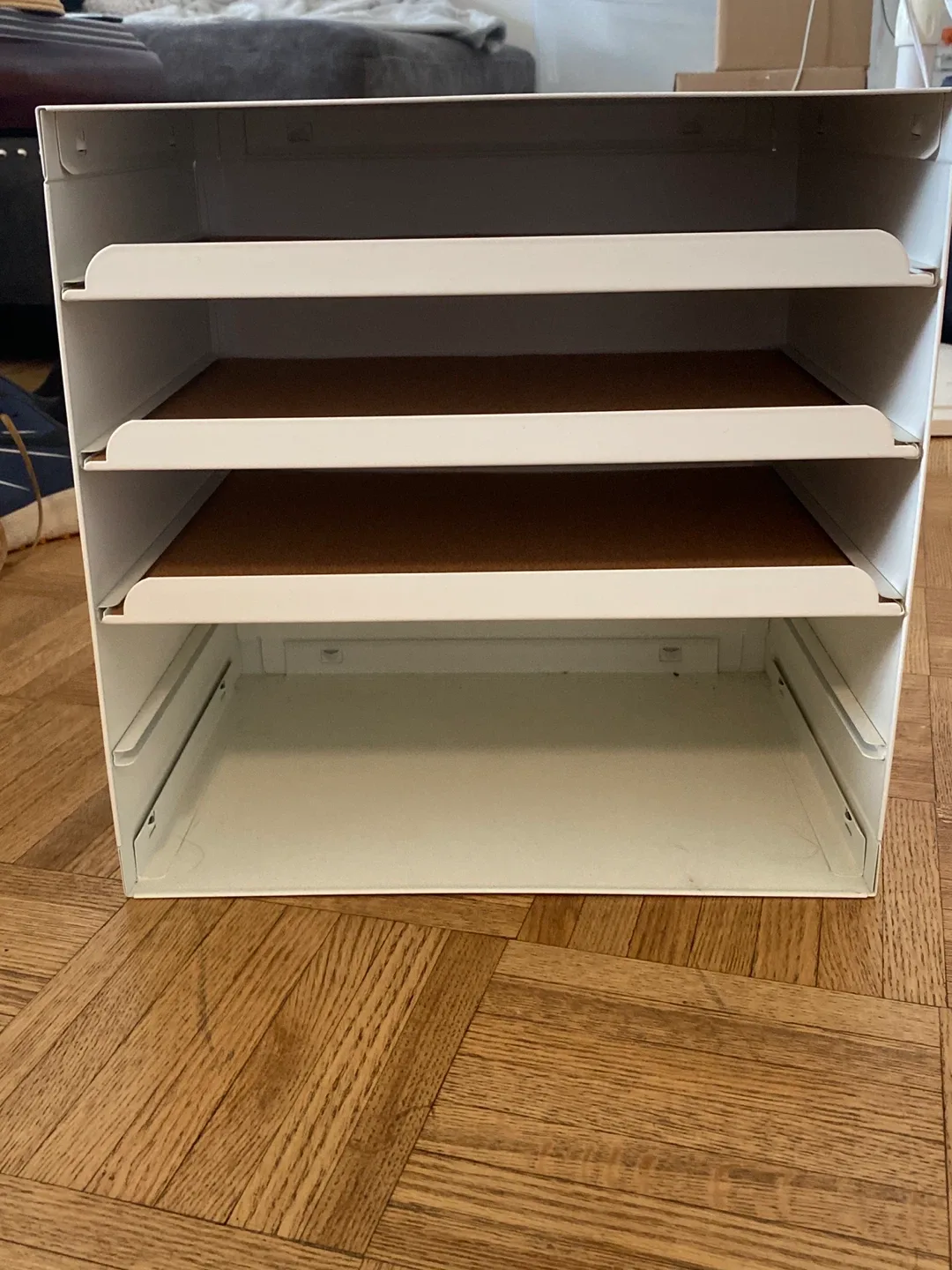 White Metal Desk Organizer thumbnail