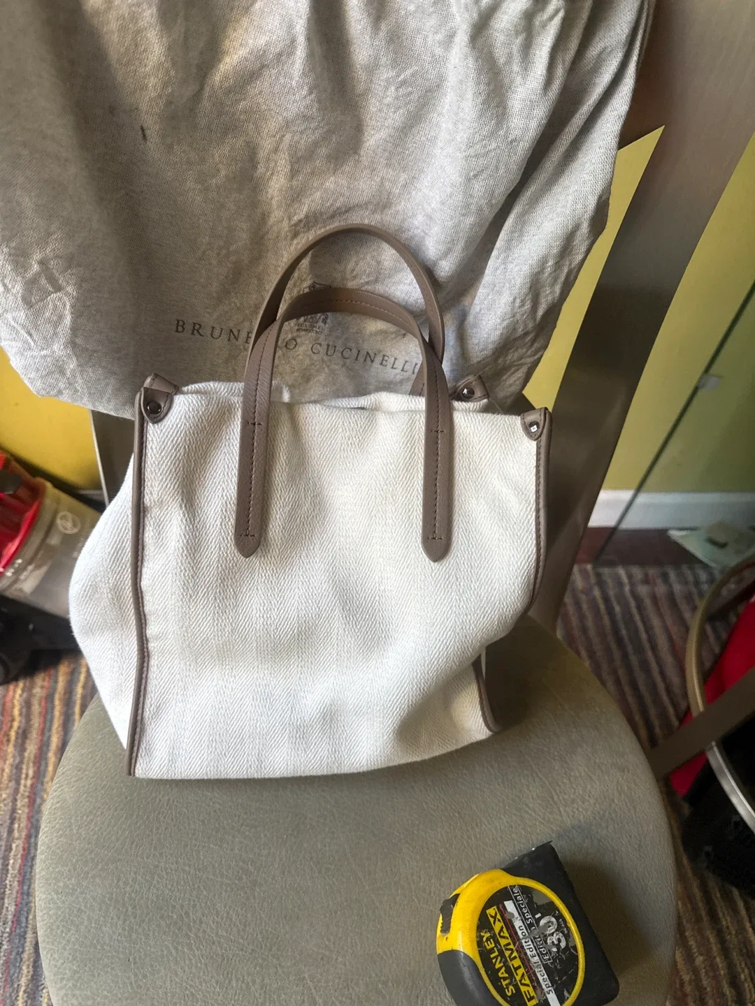 Brunello Cucinelli White Tote Bag image indicator(3)