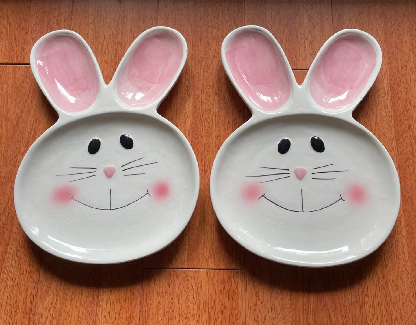 Cute Bunny Face Plates - Set of 2 thumbnail