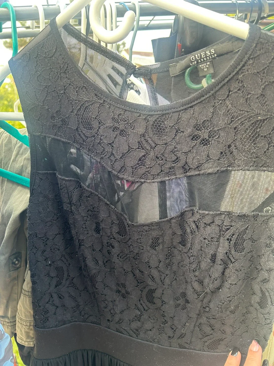 Guess Black Lace Dress Size M image indicator(3)