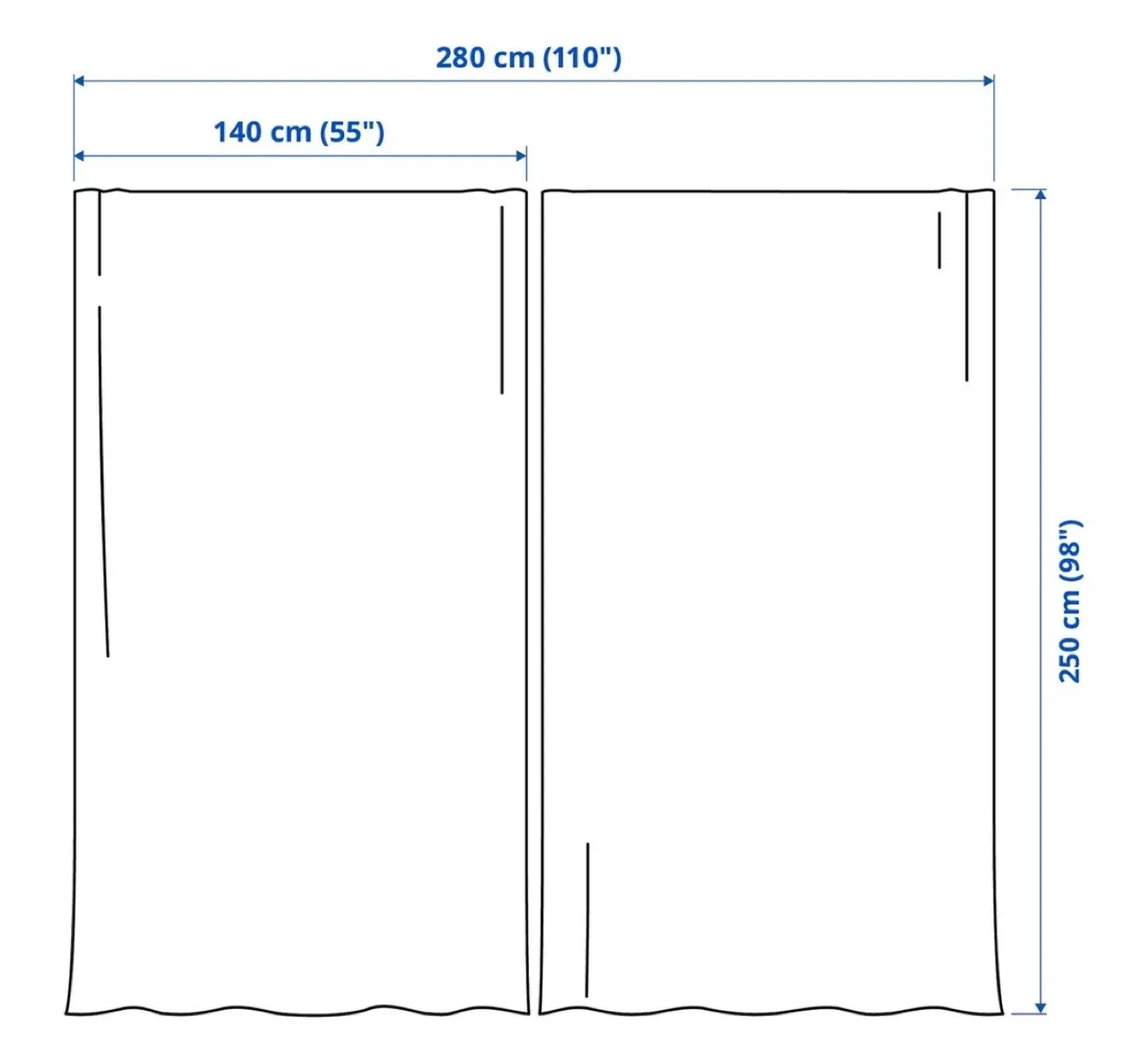 IKEA Lenda Curtains, Off-White, 55x98" image indicator(3)