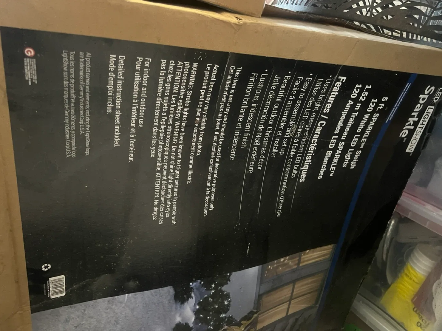 LED Lightshow Lawn Sleigh – Christmas Decoration image indicator(2)