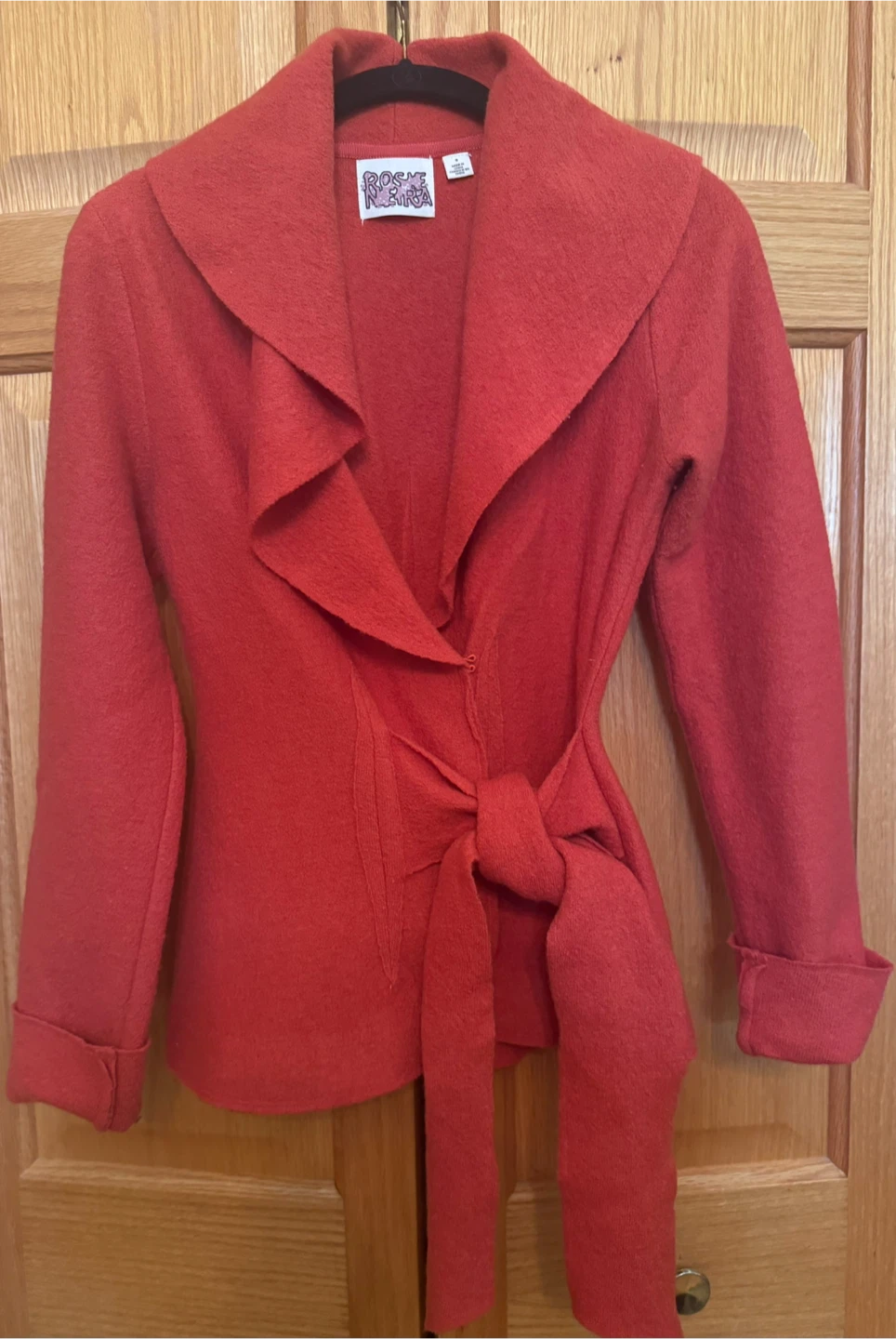 Rosie Neira Burnt Orange Wool Blend Jacket - Size S