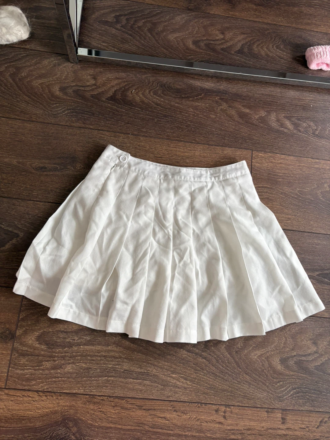White Pleated Skirt