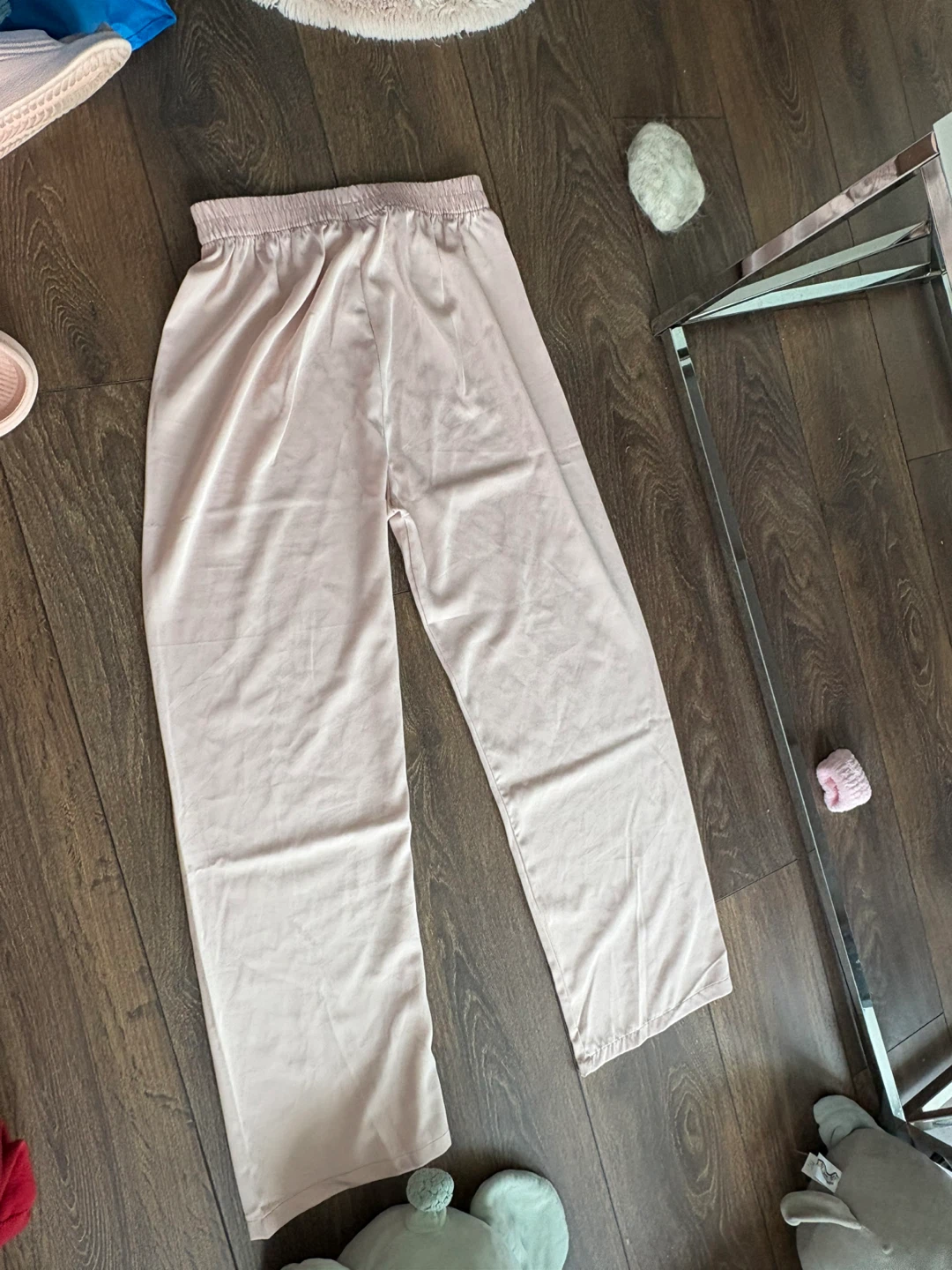 Pink Satin Pants