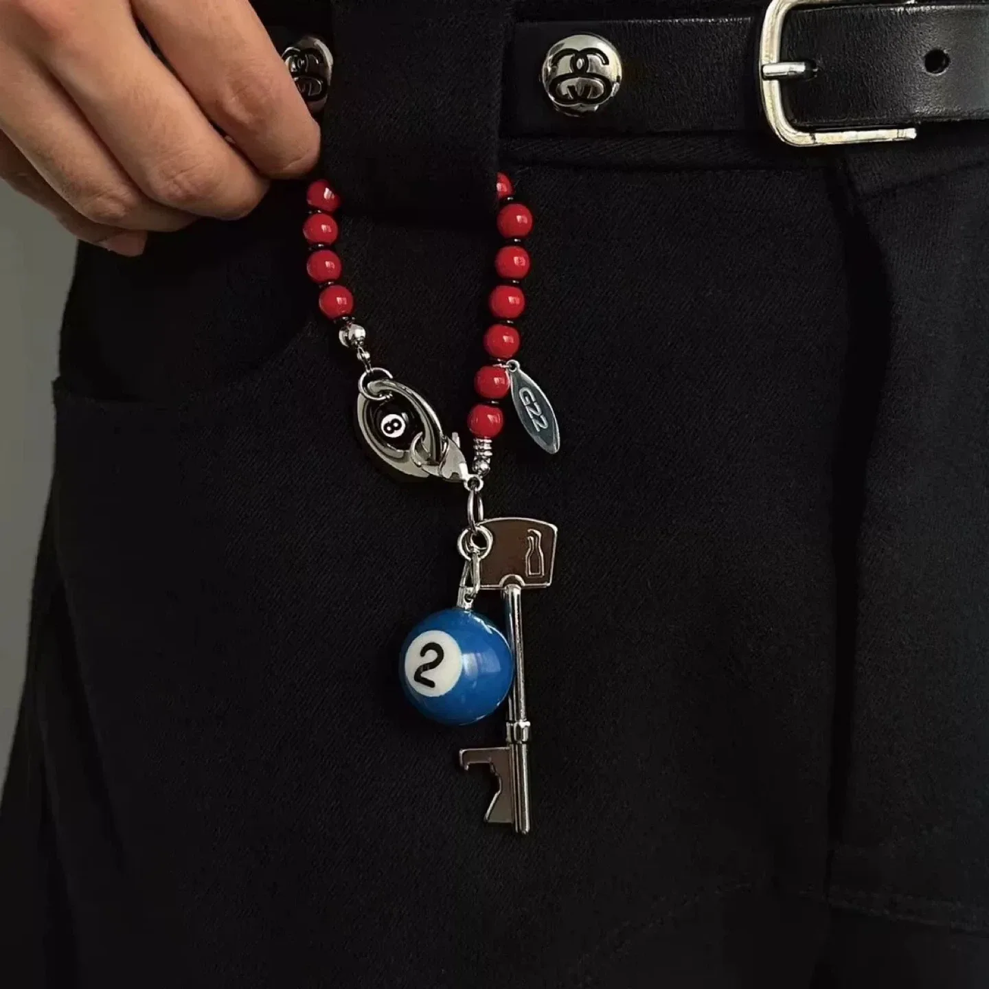 Brand new beaded Keychain with Charms thumbnail