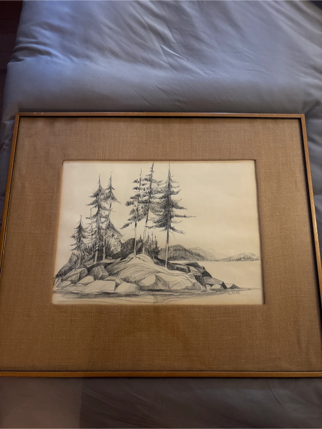 Framed Coastal scene by Don Joplin