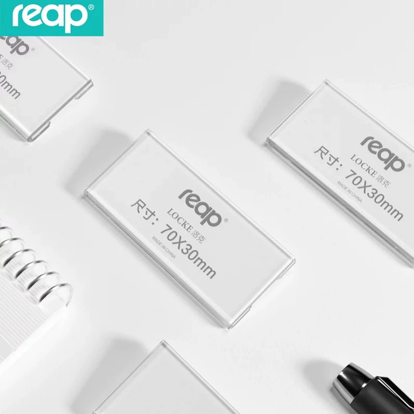 Reap Locke Name Tag Badge Holder 70x30mm New - photo 3