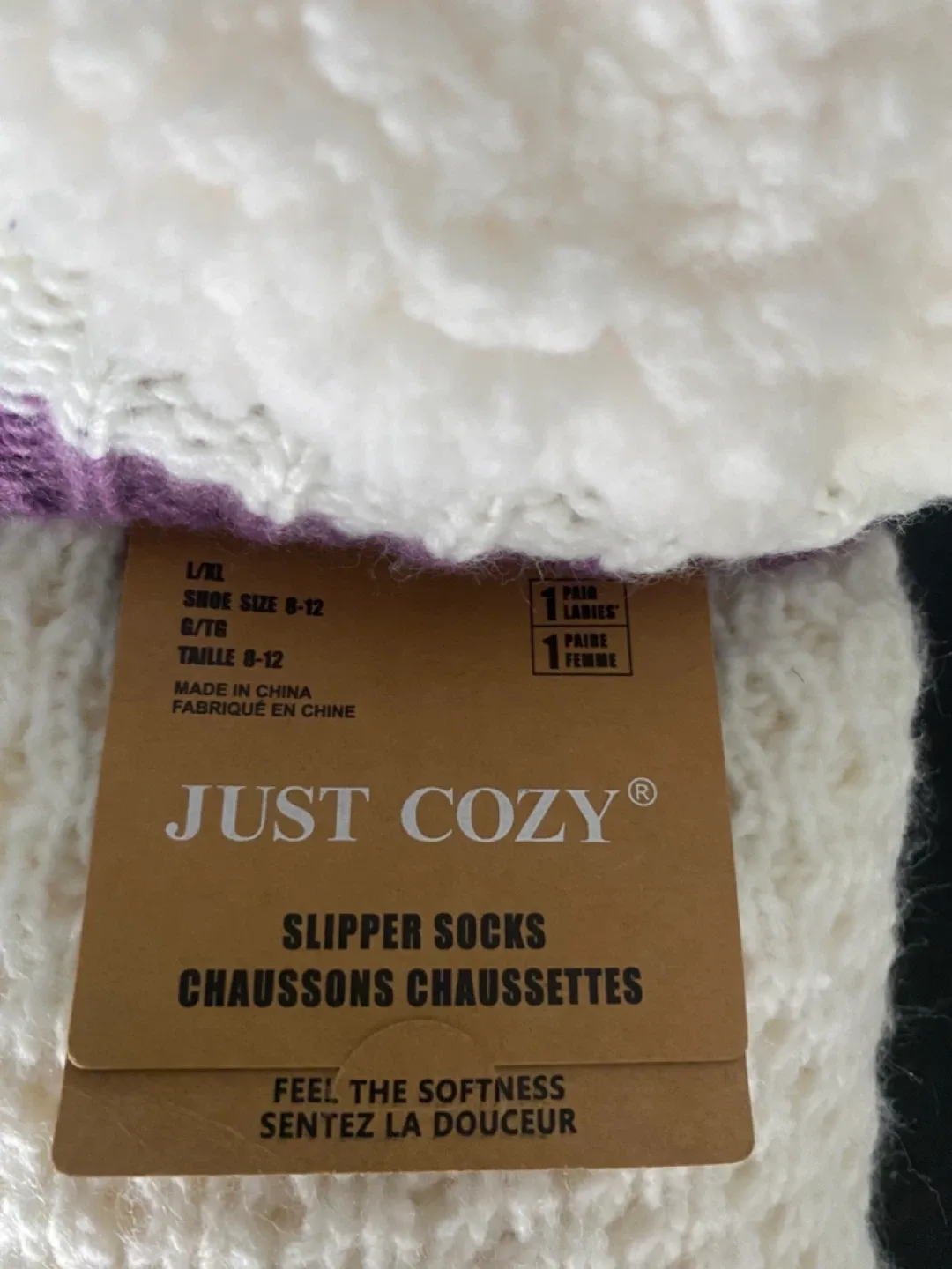 NEW! “Just Cozy” Ladies Llama Slipper/Socks! image indicator(4)