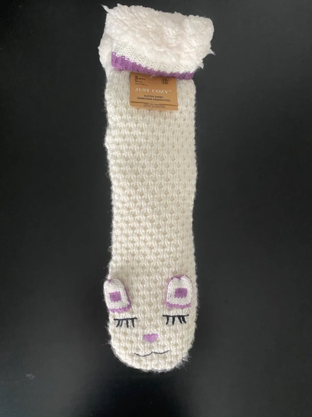 NEW! “Just Cozy” Ladies Llama Slipper/Socks! image indicator(3)