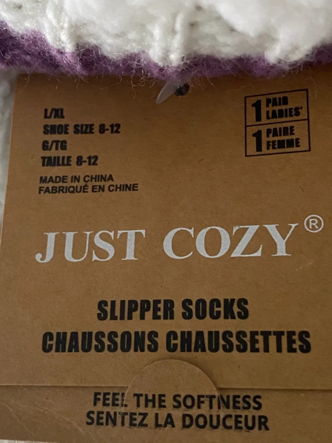 NEW! “Just Cozy” Ladies Llama Slipper/Socks! image indicator(7)