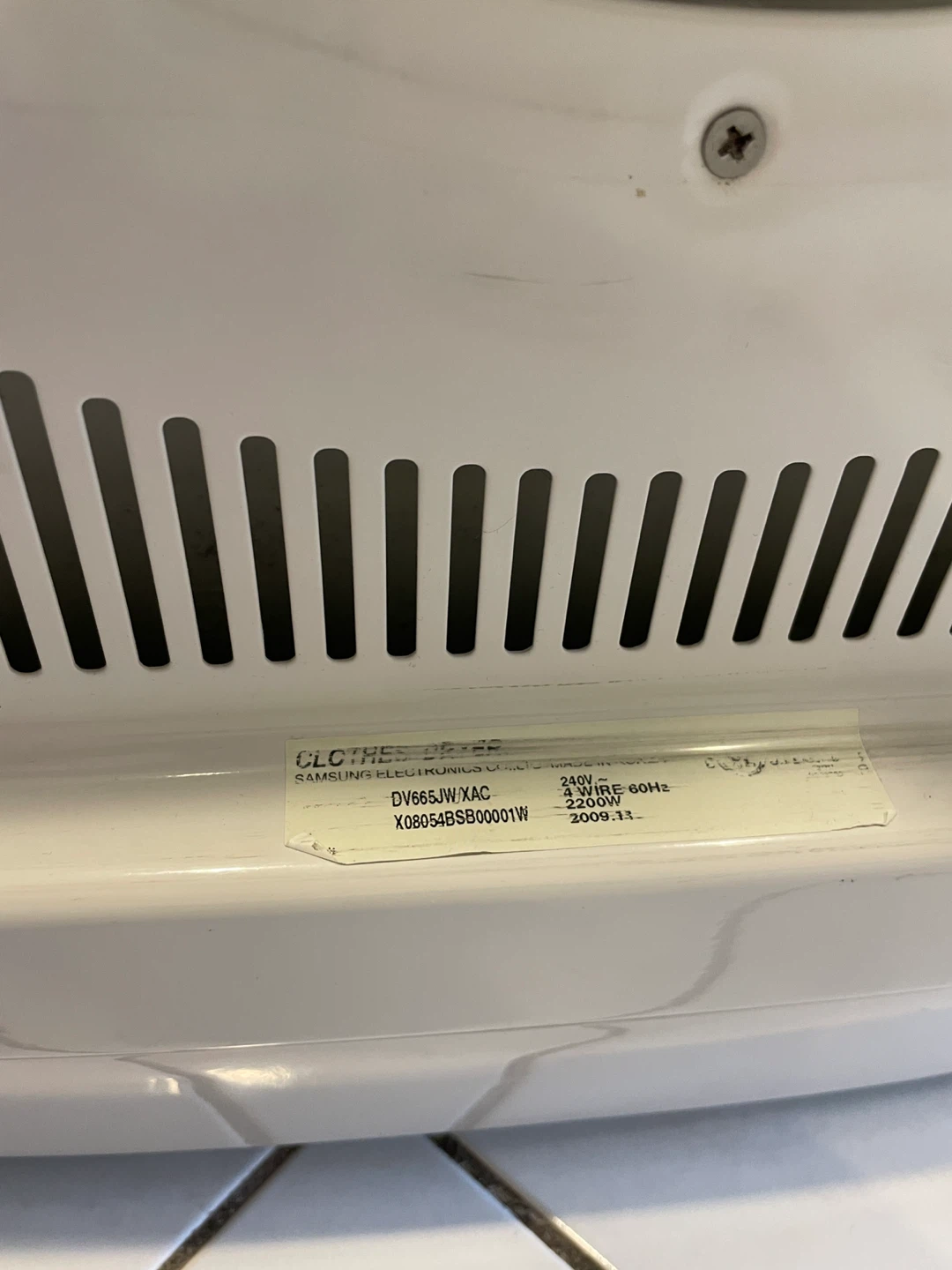 Samsung Dryer 24 inch - DV665JW/XAC - photo 4