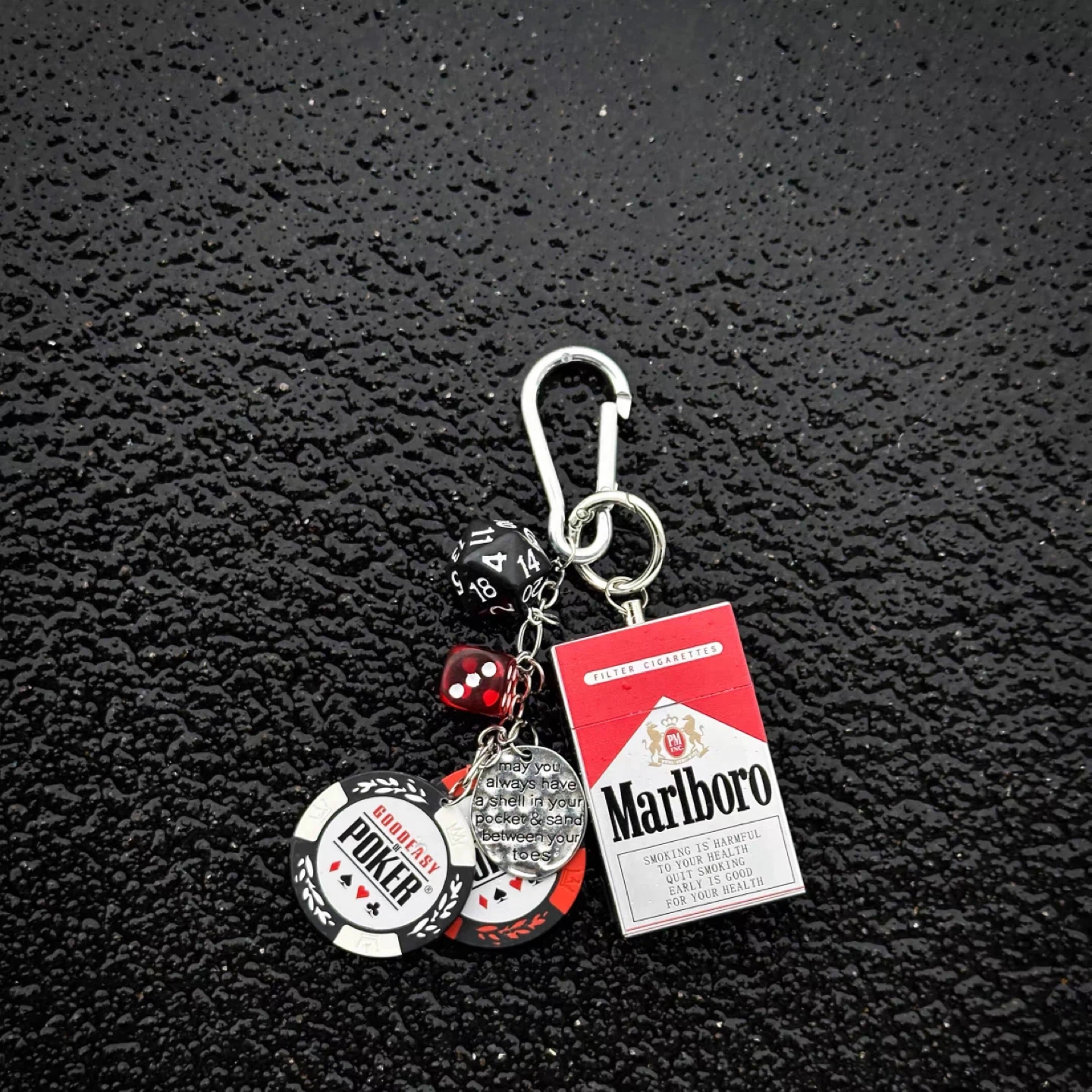 Brand new Marlboro & Poker Keychain/Bag Charm
