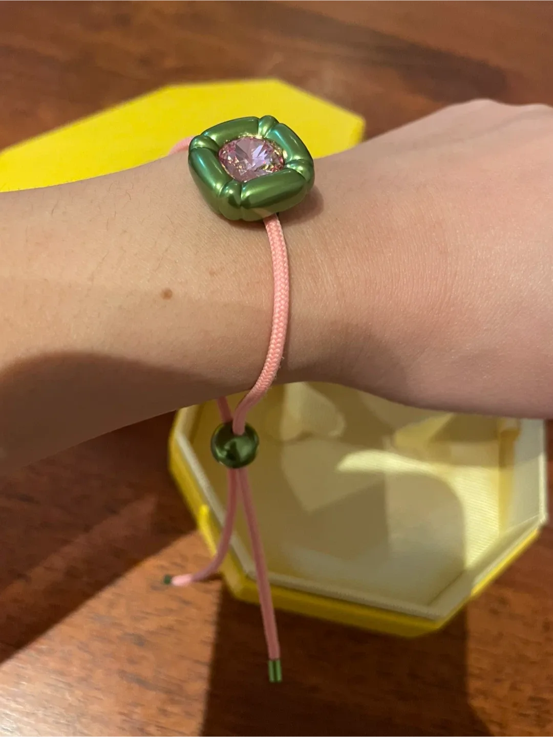 Swarovski Lucent Bracelet, Pink & Green, with Box image indicator(4)