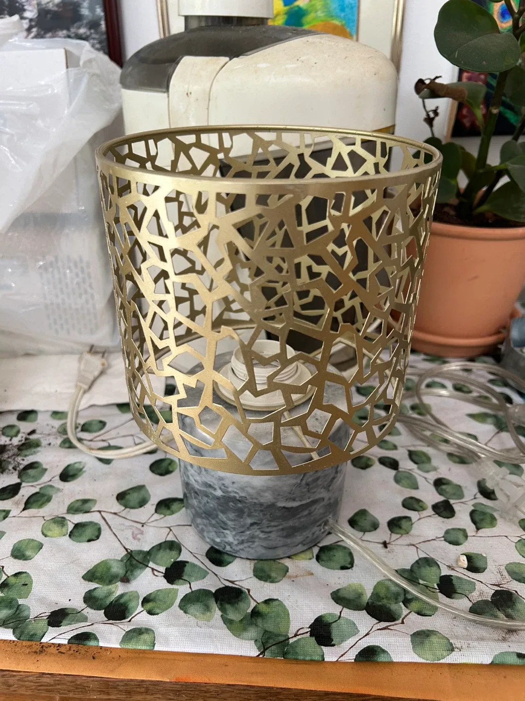 Gold Patterned Table Lamp thumbnail
